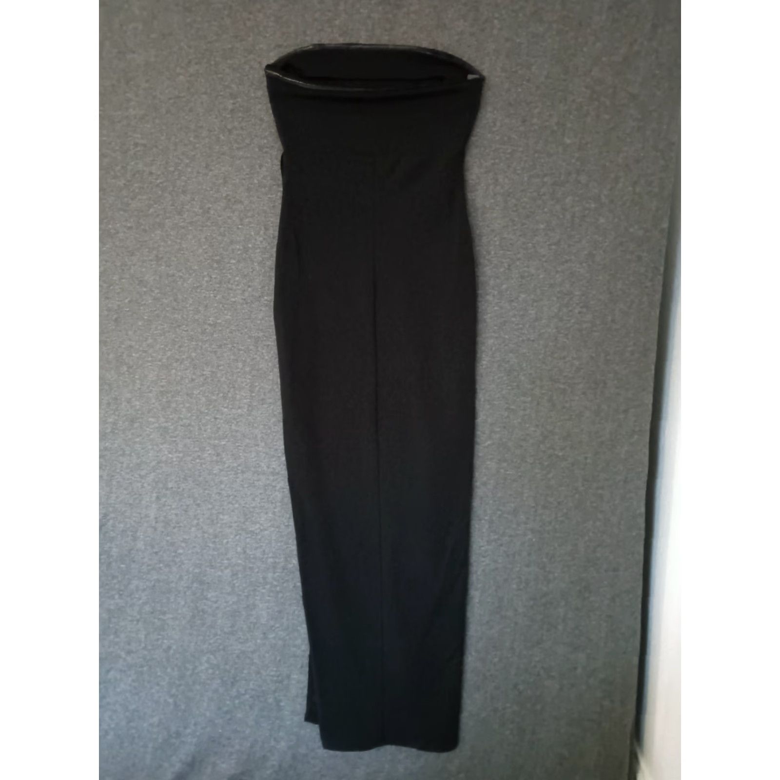 Vintage Style Rack Black Strapless Maxi Dress Size M Women Vintage Classy Side Slit Formal Party/Cocktail Dress Size M / US 6-8 / IT 42-44 - 2 Thumbnail