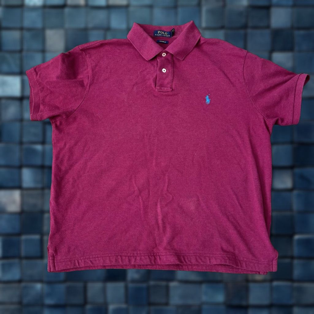 Ralph Lauren Ralph Lauren Polo Shirt Polo Solid Short Sleeve XL/TG Pink 100% Cotton Logo Regular Big & Tall Men Polo Size US XL / EU 56 / 4 - 1 Thumbnail