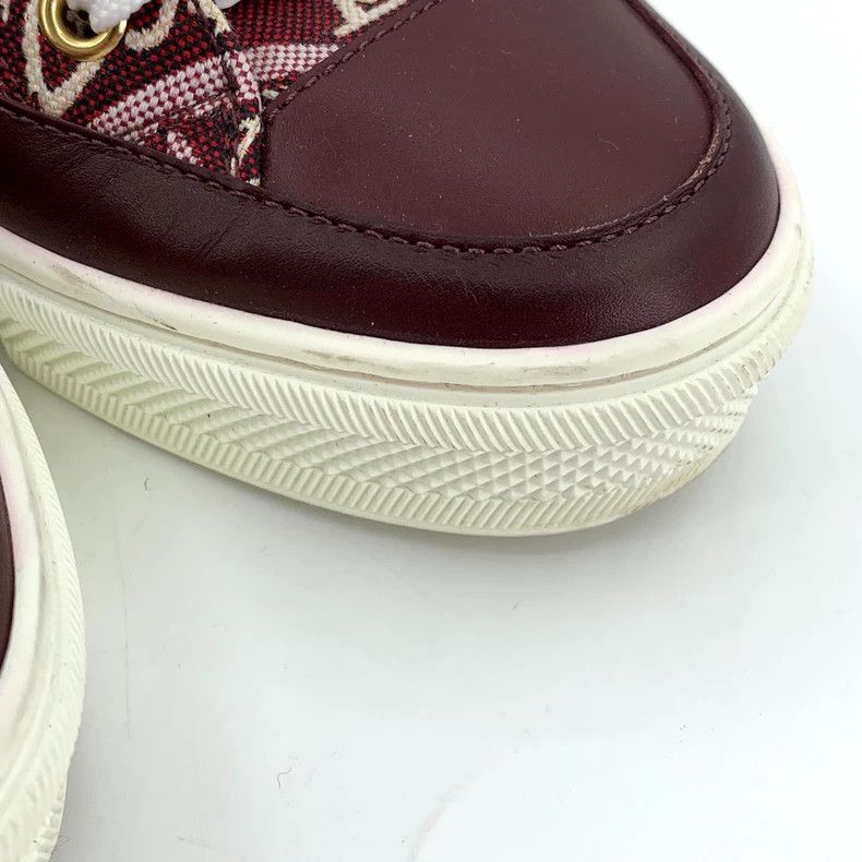 Louis Vuitton Louis Vuitton Dark red logo presbyopic print lace-up casua Size US 5.5 / IT 35.5 - 8 Thumbnail