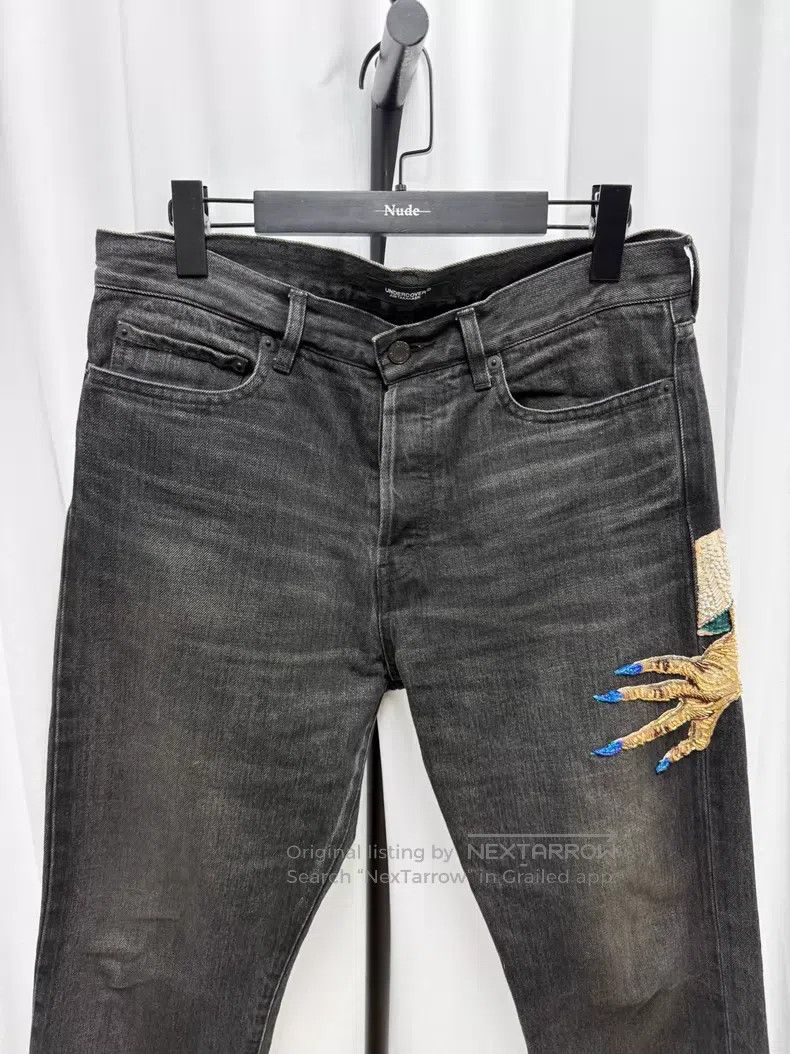 Undercover Undercover size M Ghost Claw Beaded Denim Pants Size US 27 - 2 Thumbnail
