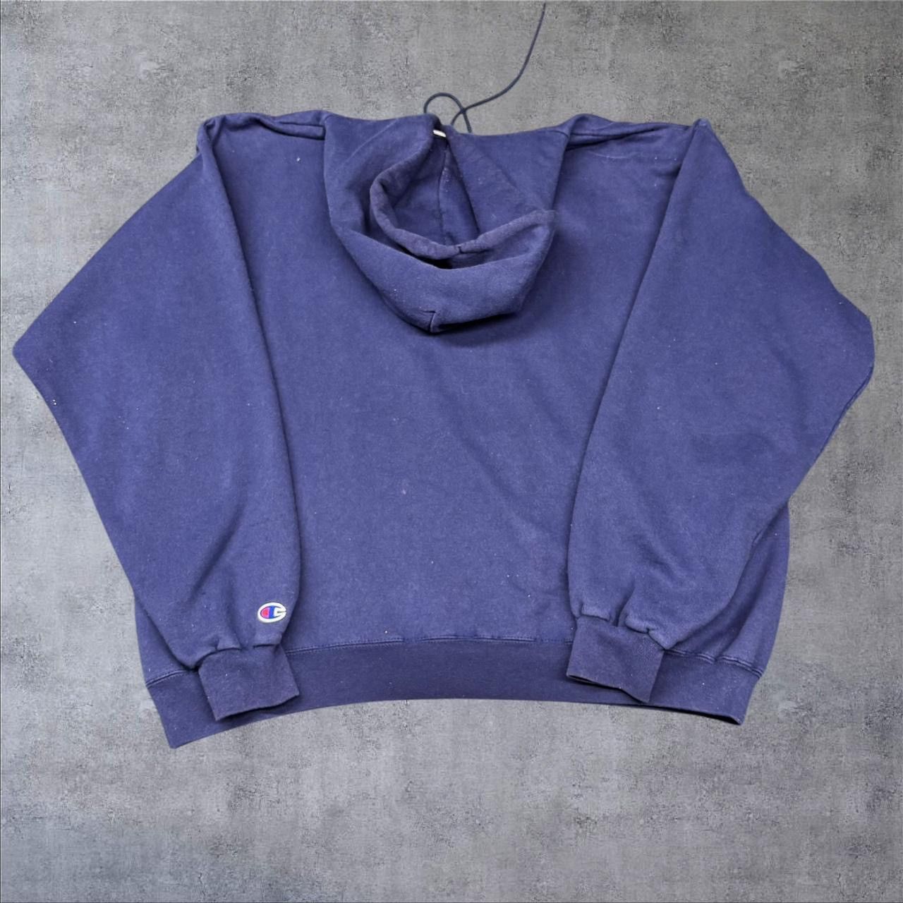 Champion × Vintage Vintage Navy Blue Champion Hoodie Size US XL / EU 56 / 4 - 2 Thumbnail