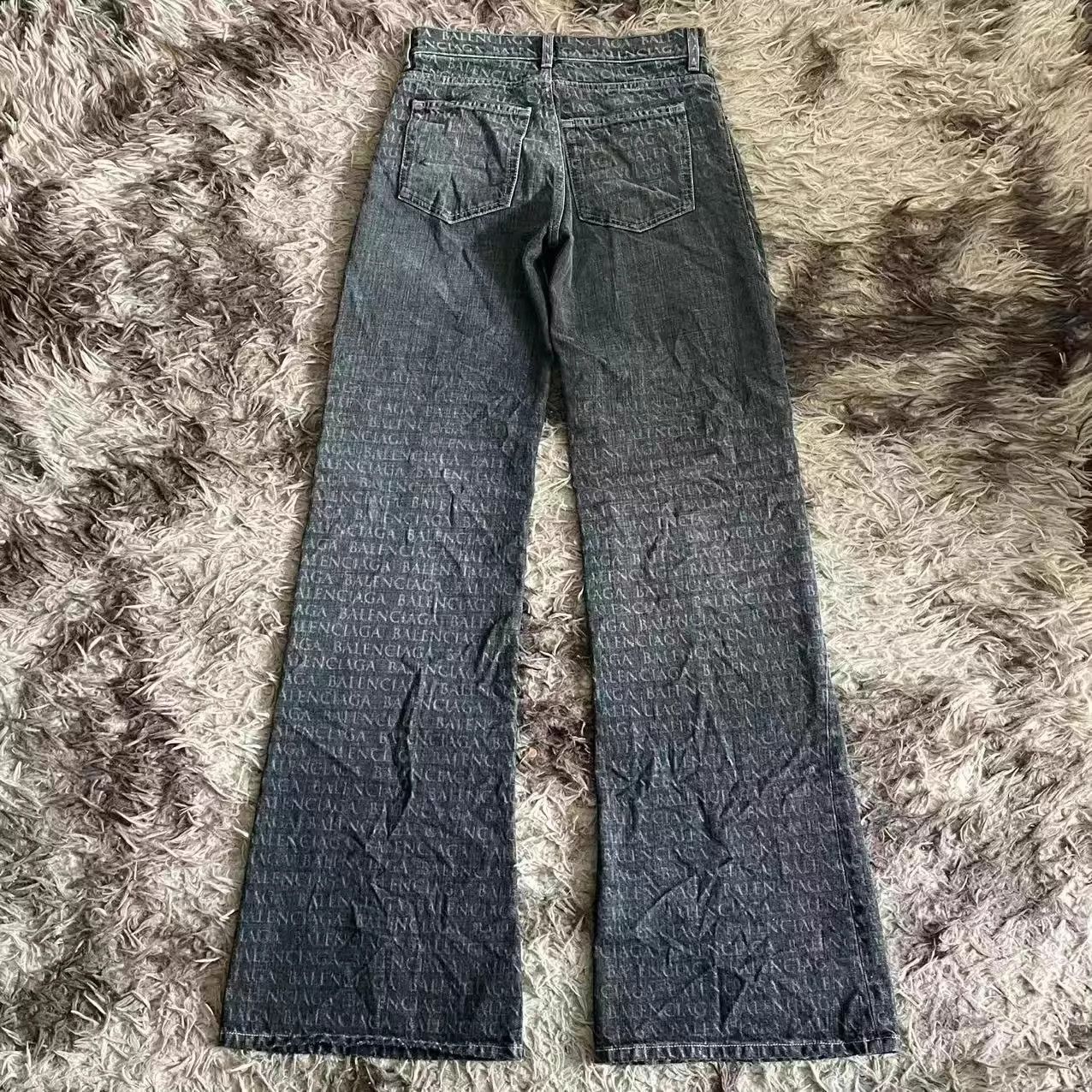 Balenciaga Balenciaga 26SS Allover Logo Washed Flared WideLeg Pants 28 Size 28" / US 6 / IT 42 - 2 Thumbnail