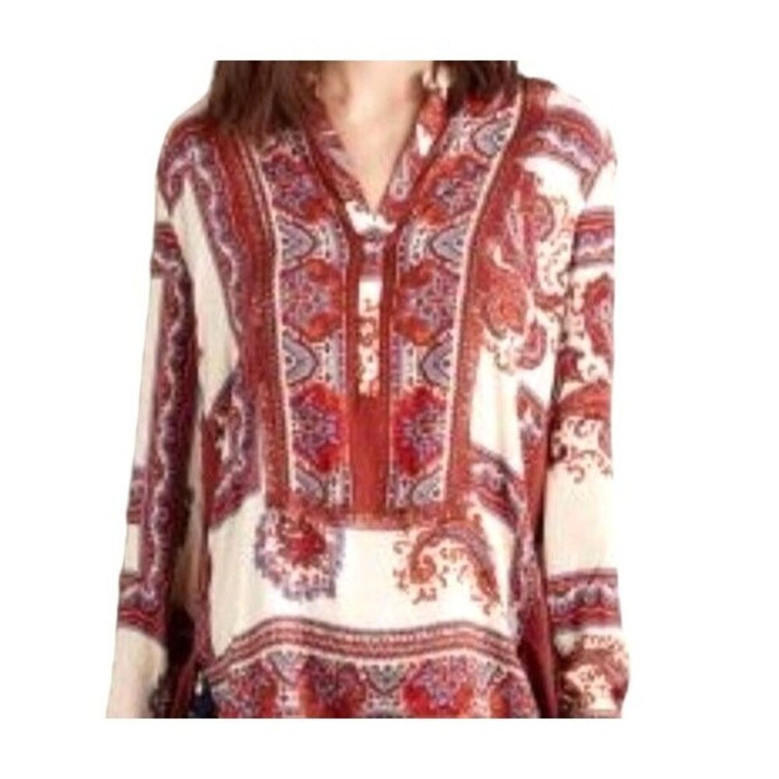 Anthropologie Anthropologie · Tiny Nahara Blouse · Rayon Split Neck Small Size S / US 4 / IT 40 - 1 Thumbnail
