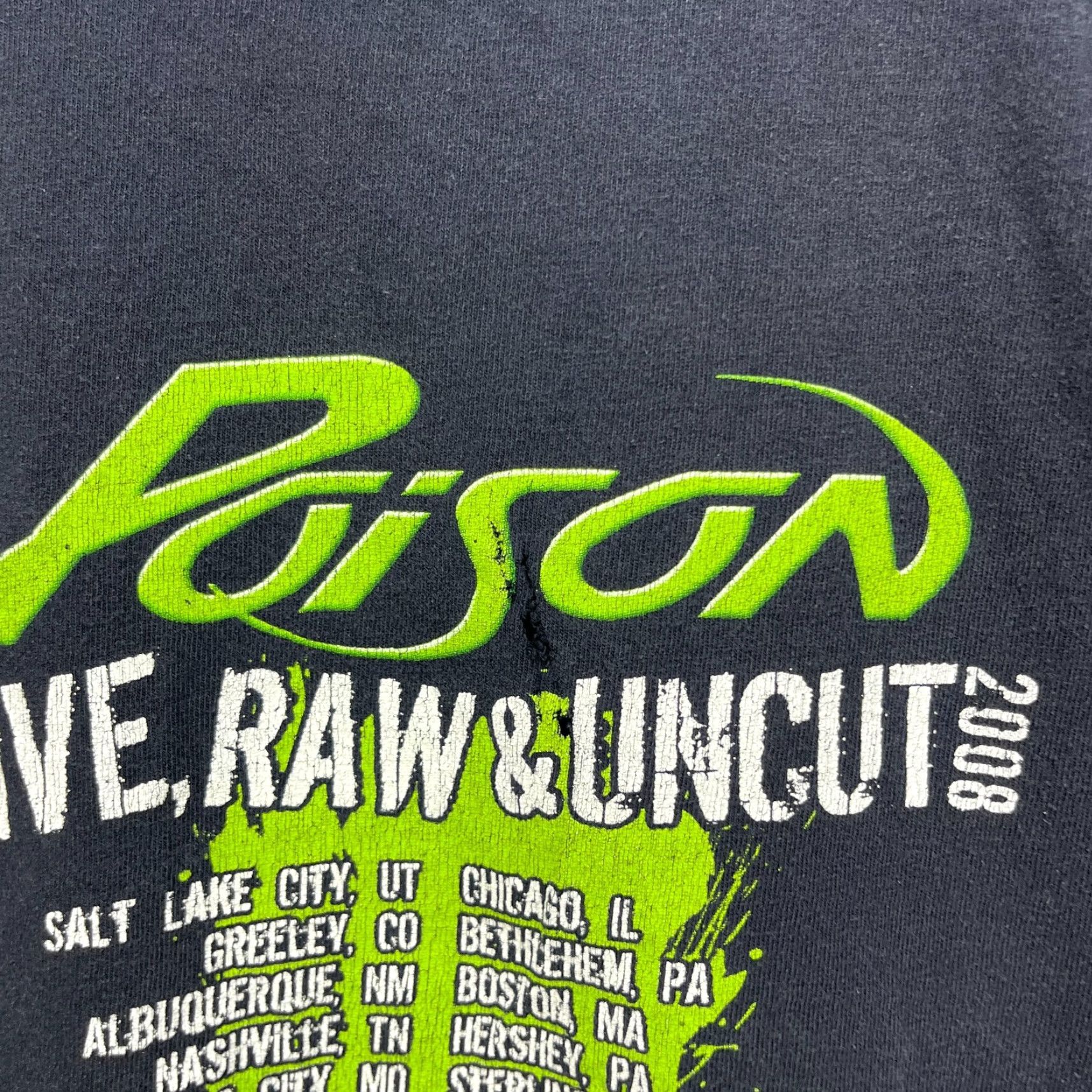 Anvil VINTAGE Poison Band T Shirt XL Black Men T-Shirt 90s Tour Live Raw Uncut Size US XL / EU 56 / 4 - 7 Thumbnail