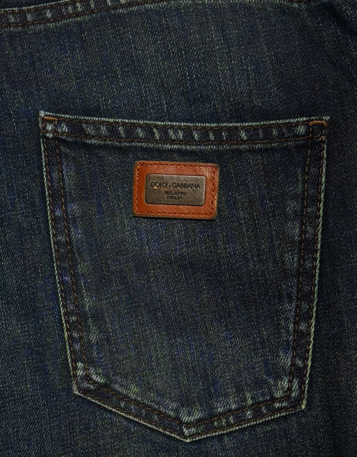 Dolce & Gabbana Dolce & Gabbana Men Western Pkts Blue Jeans 34W/ 26.5 In Size US 34 / EU 50 - 12 Thumbnail