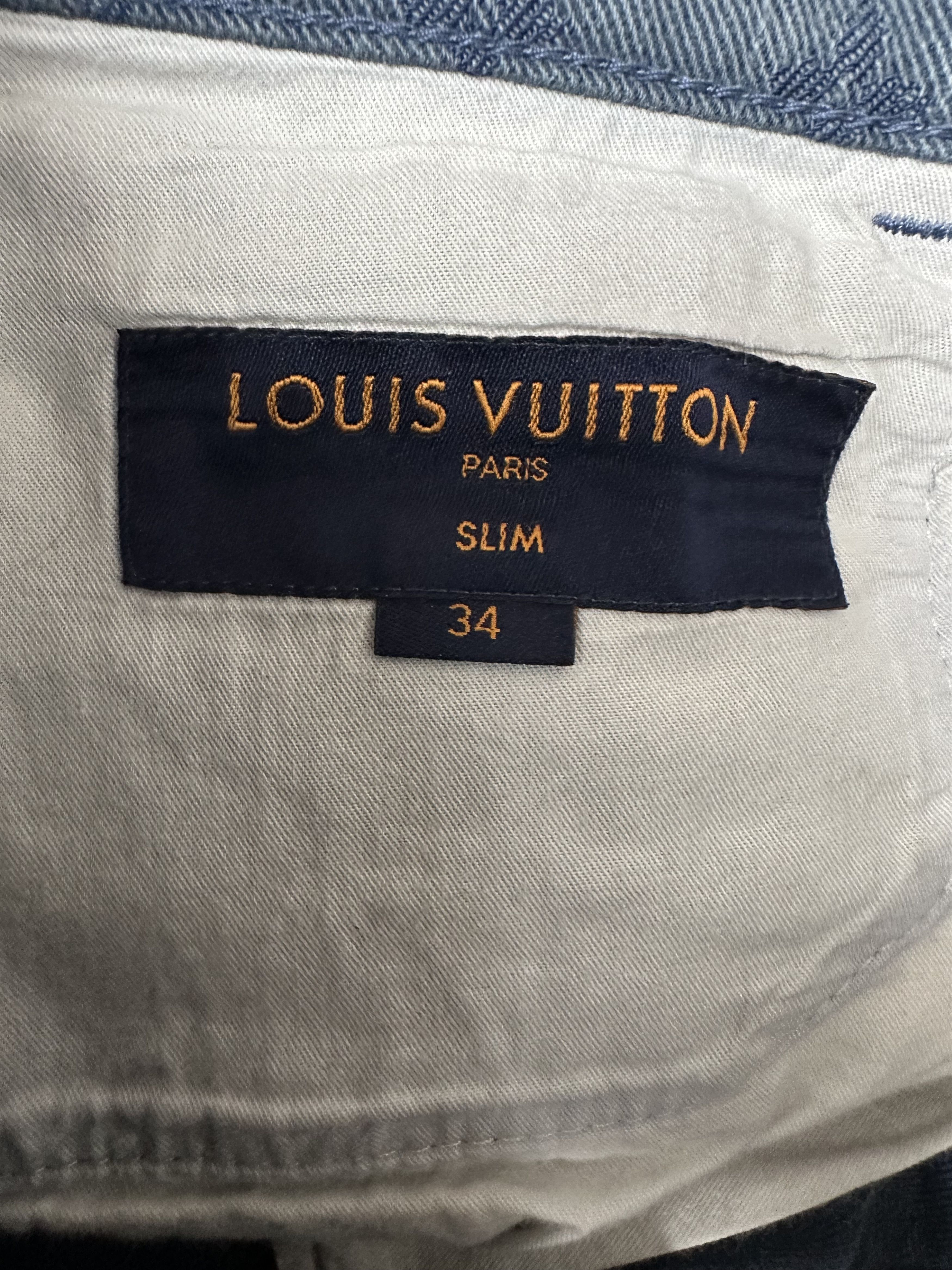 Louis Vuitton Louis Vuitton Blue Monogram Slim Jeans Size US 34 / EU 50 - 4 Thumbnail