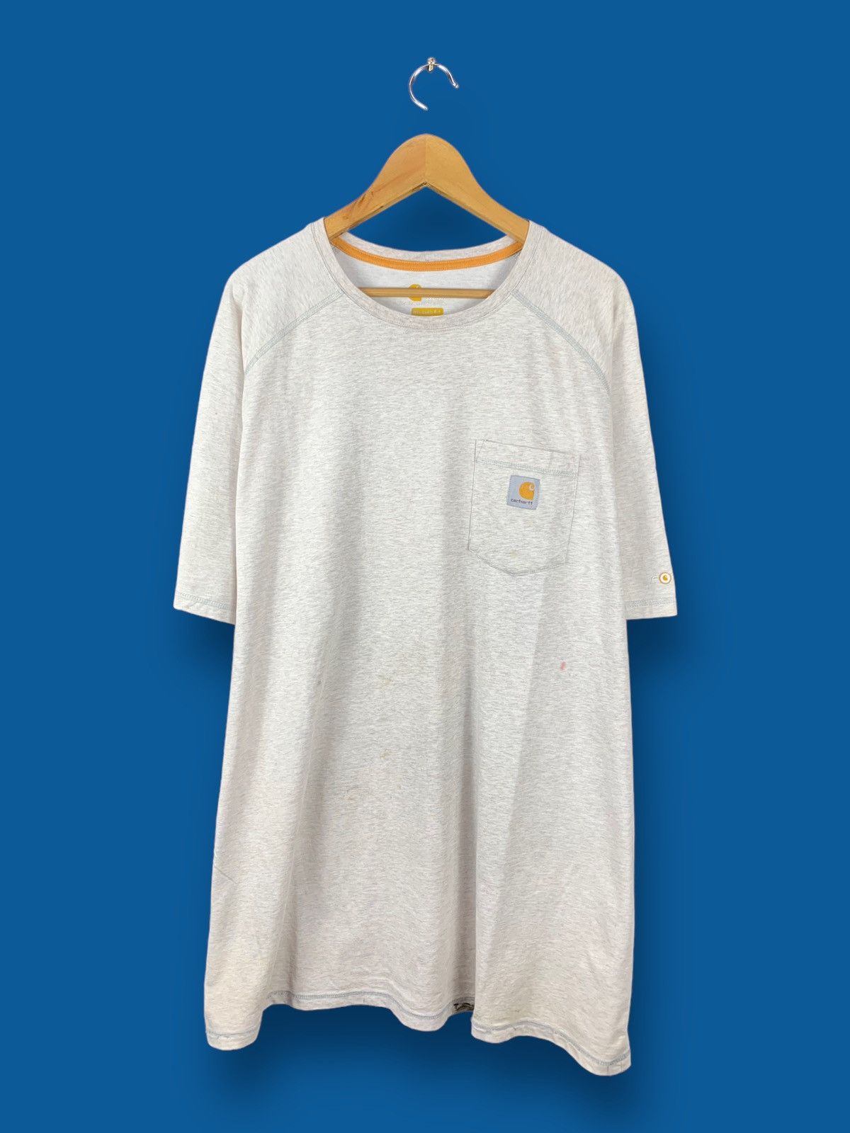 image of Steals! Carhartt Force Workwear Pocket Tee Streetwear in Grey, Men's (Size 2XL)
