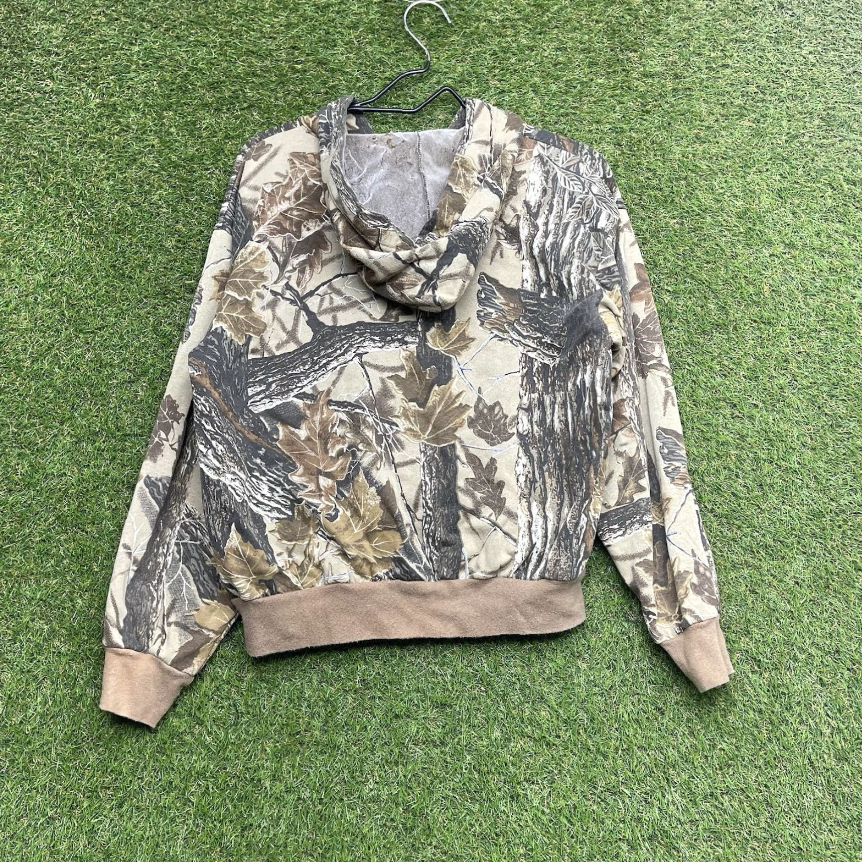 Realtree VINTAGE Realtree Hoodie Men M Brown Camouflage 90s Velour Lined Pullover Zip Crew Neck Mens Hoodie Size US M / EU 48-50 / 2 - 2 Thumbnail