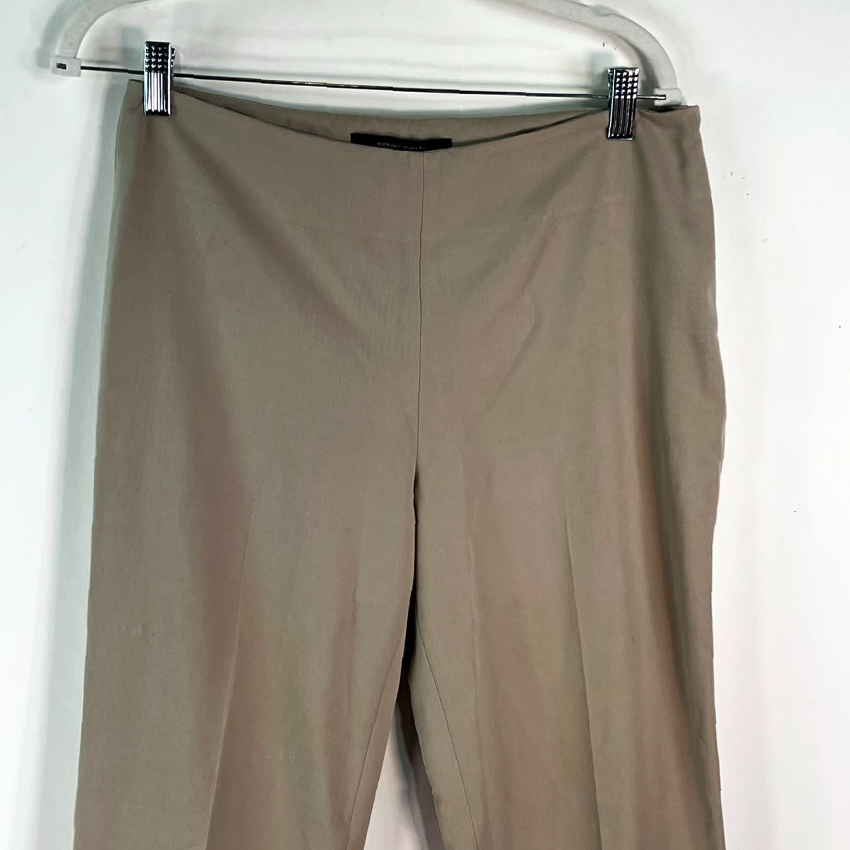 Vintage Evelyn &Arthur Flair Wide Leg High Rise Stretch Tan Pants Women's Size 8 Size 30" / US 8 / IT 44 - 2 Thumbnail
