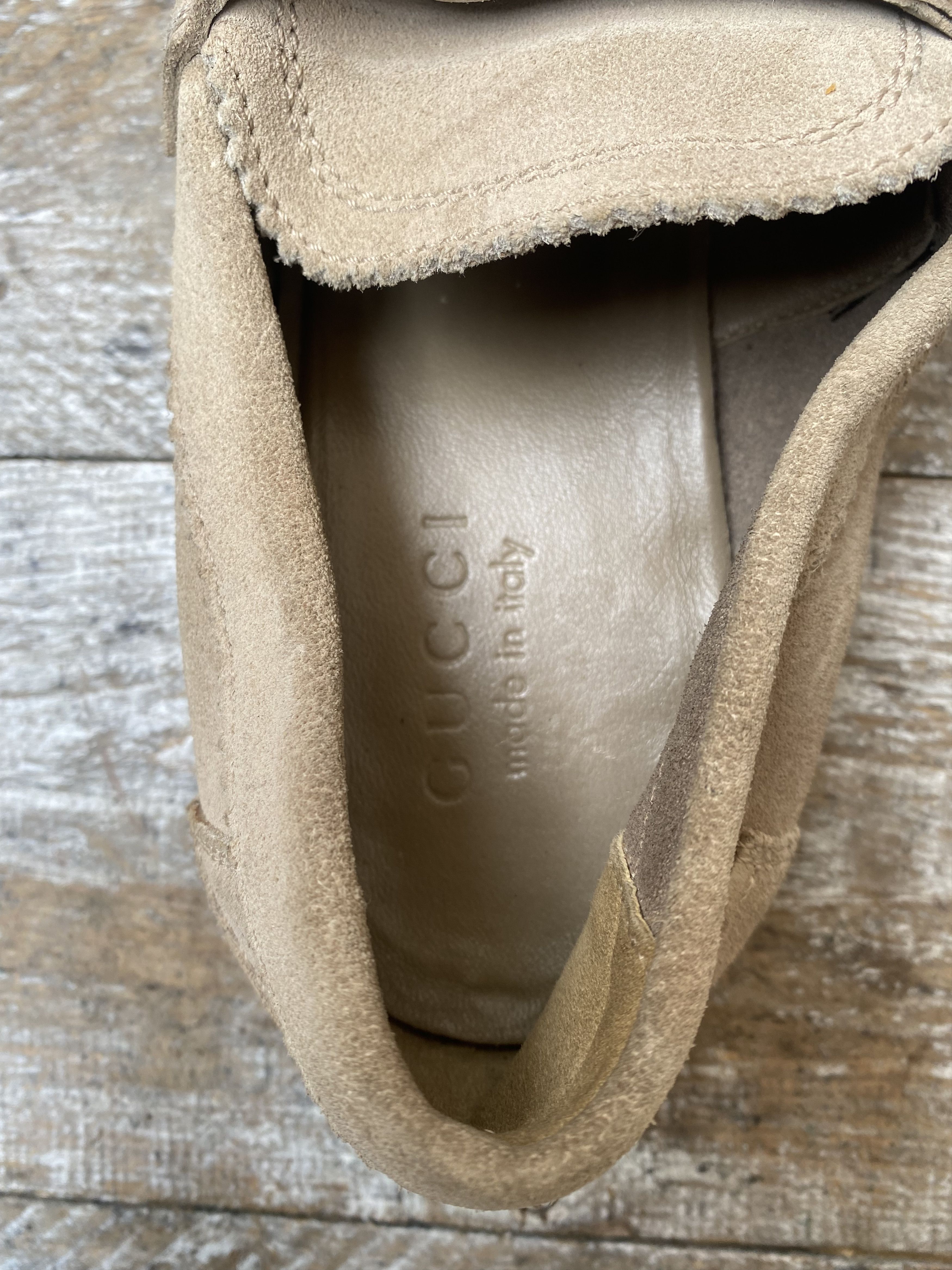 Gucci Gucci horsebit taupe suede leather loafers uk 6 Size US 7 / EU 40 - 11 Thumbnail