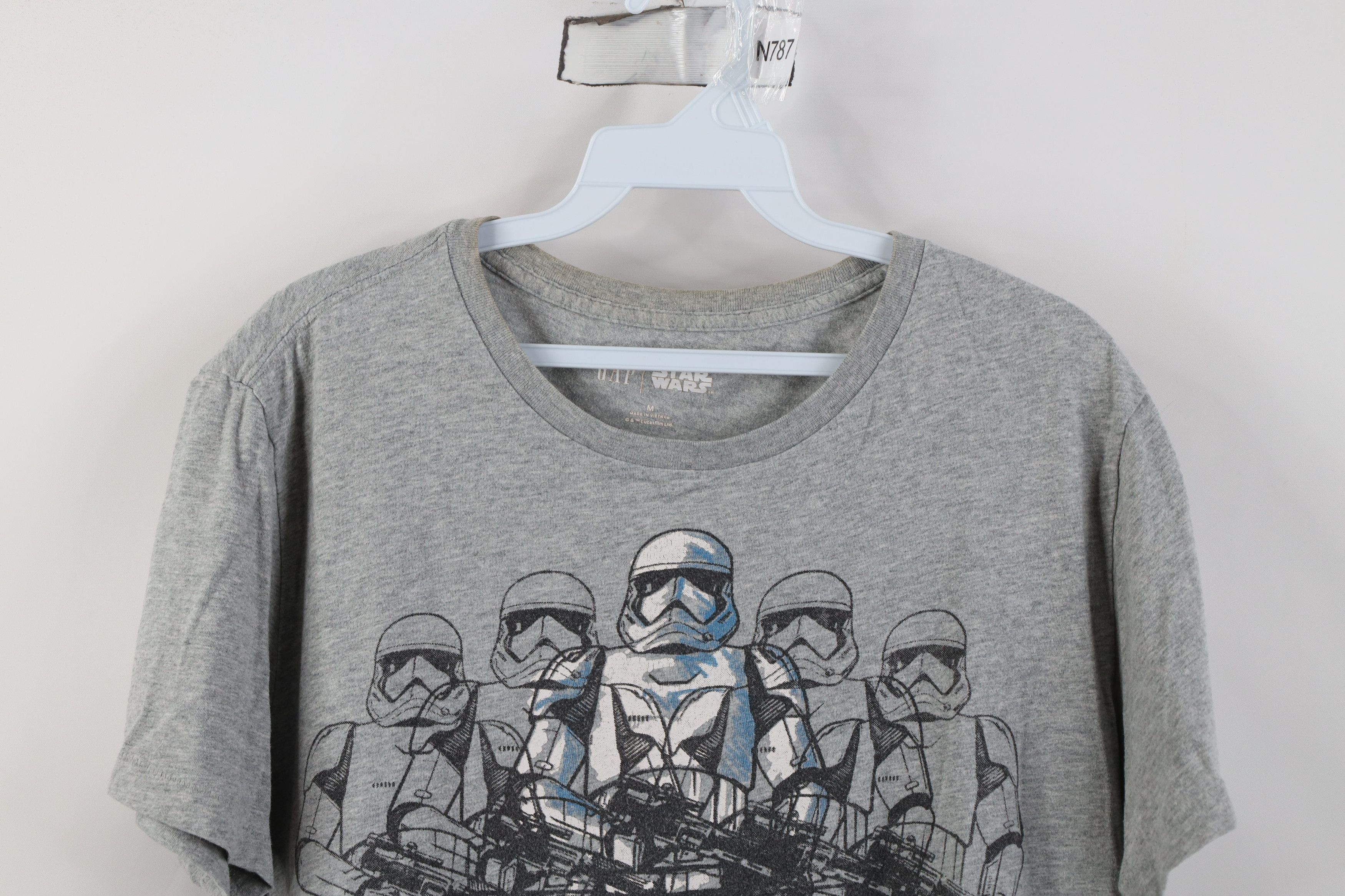Gap Vintage Y2K GAP x Star Wars Stormtroopers T-Shirt Gray Size US M / EU 48-50 / 2 - 2 Thumbnail