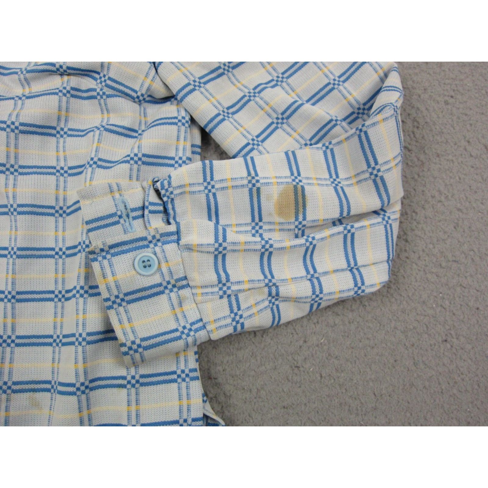 Vintage VINTAGE True Disco Shirt Womens M Blue Windowpane Button Up 60s 70s Classic Casual Shirts Womens Medium Blue Windowpane Button-Up Diso Shirt Size M / US 6-8 / IT 42-44 - 4 Thumbnail