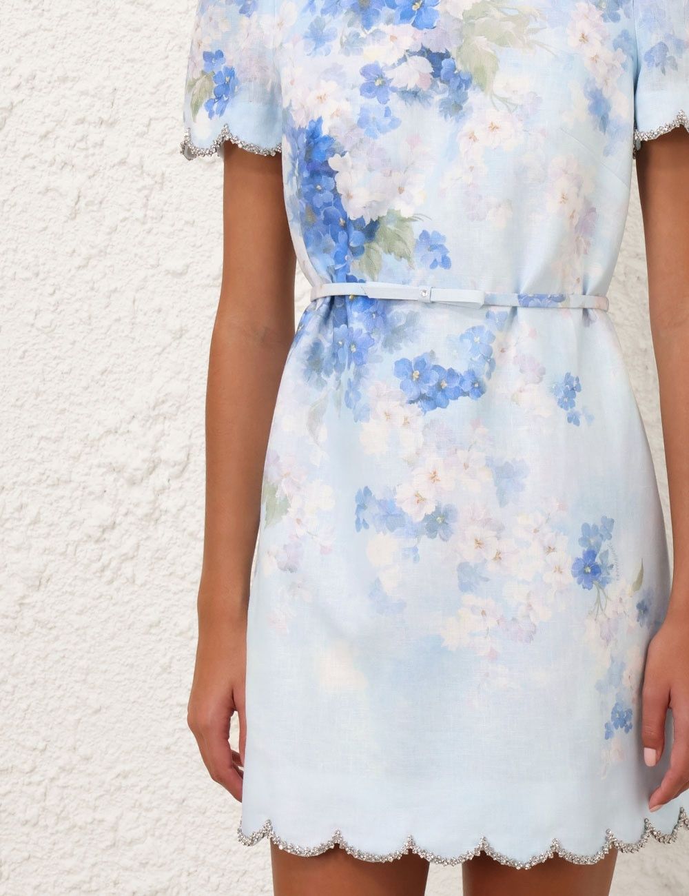 Zimmermann oc11z0925 Crush Scalloped Shift Dress in Blue Size S / US 4 / IT 40 - 7 Thumbnail