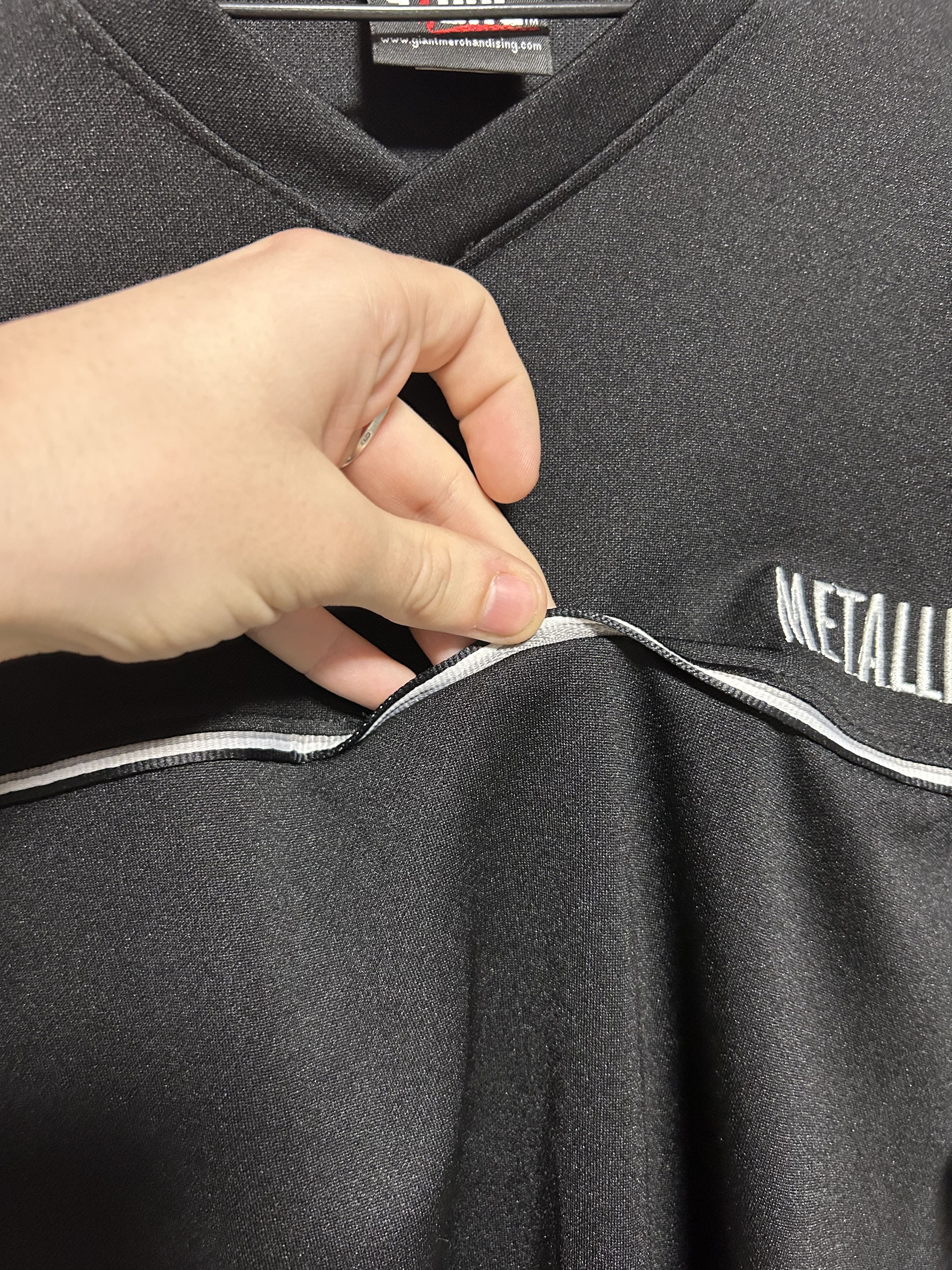 Band Tees × Vintage Vintage 90s Metallica Embroidered Logo Giant Jersey shirt Size US XL / EU 56 / 4 - 10 Thumbnail