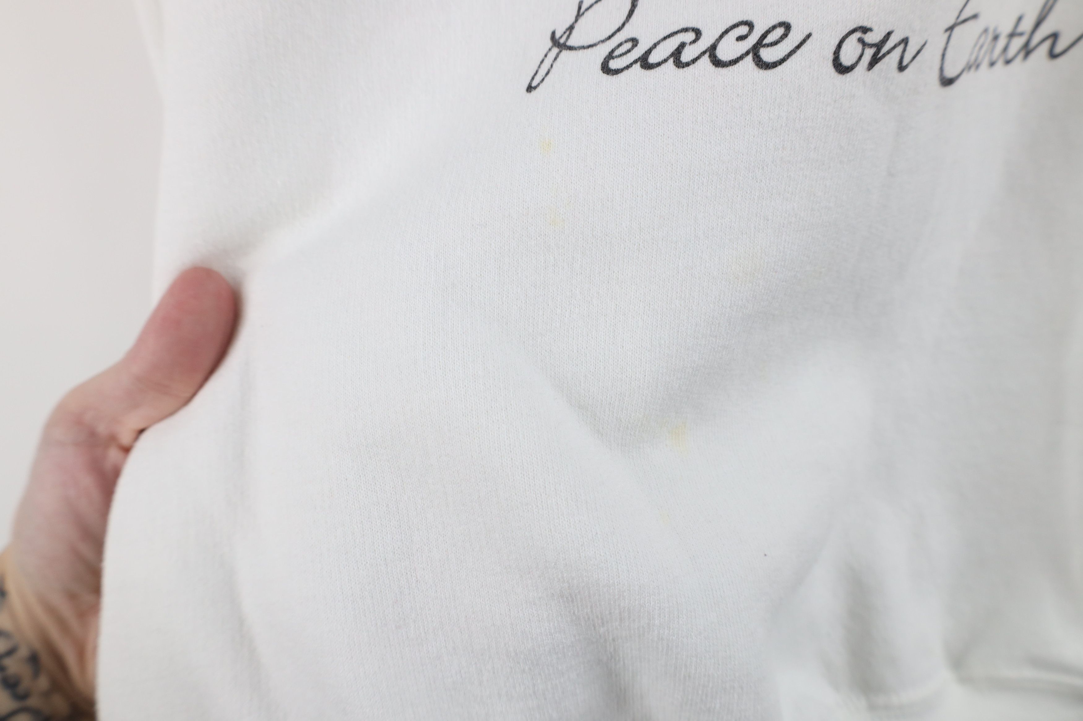 Vintage Vintage Y2K 2001 Peace On Earth Christmas Tree Sweatshirt Size M / US 6-8 / IT 42-44 - 8 Thumbnail