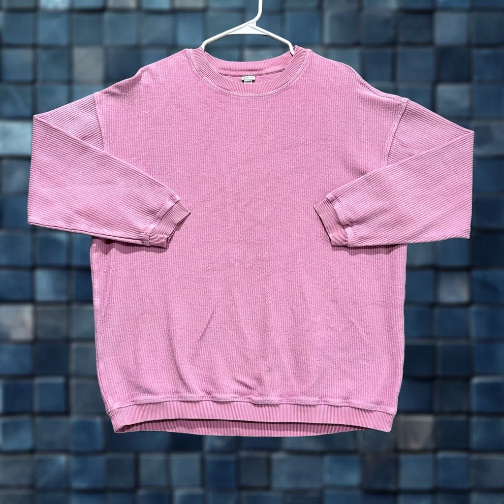 Vintage Aerie Sweater Womens XS Pink Ribbed Knit Oversized Pullover Crew Neck EUC Size XS / US 0-2 / IT 36-38 - 1 Thumbnail
