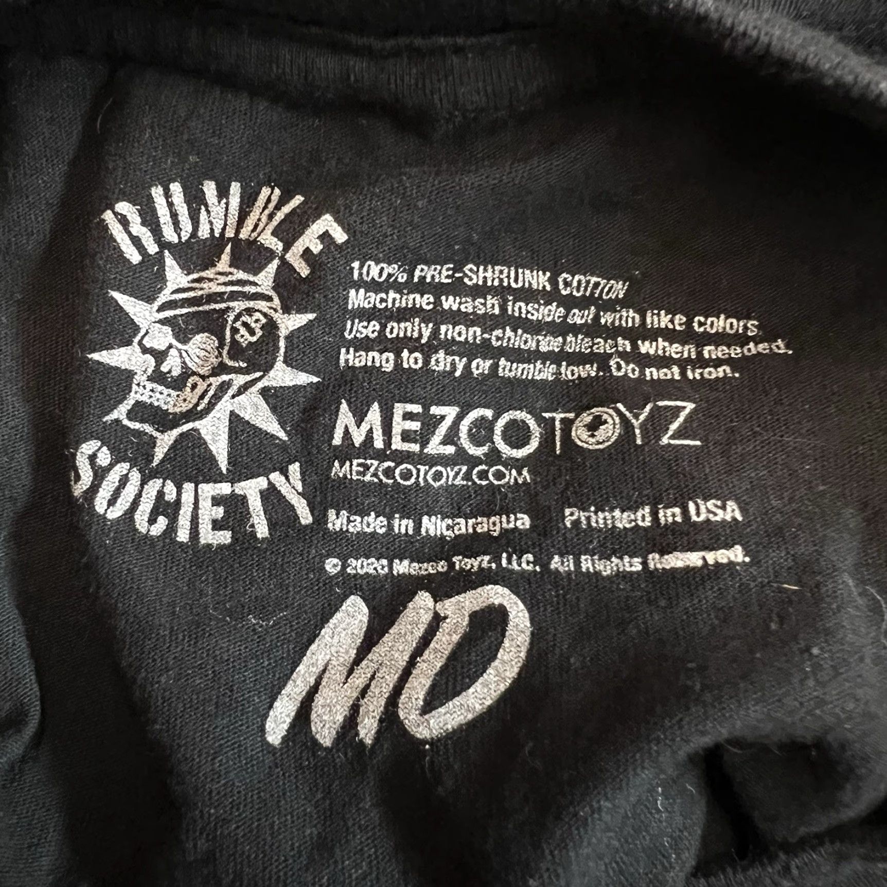 Vintage Rumble Society Skull T-Shirt Medium Black Graphic Print Mens Size US M / EU 48-50 / 2 - 5 Thumbnail