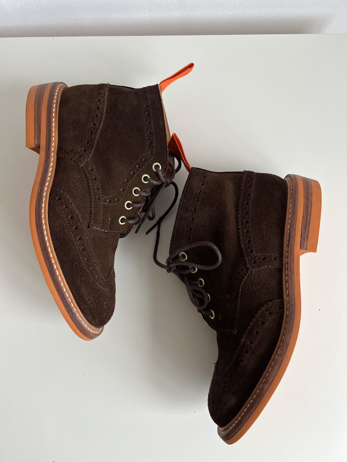 Crockett & Jones × John Lobb × Tricker's 🇬🇧Trickers Stow County Suede Boots Size US 7 / EU 40 - 9 Thumbnail