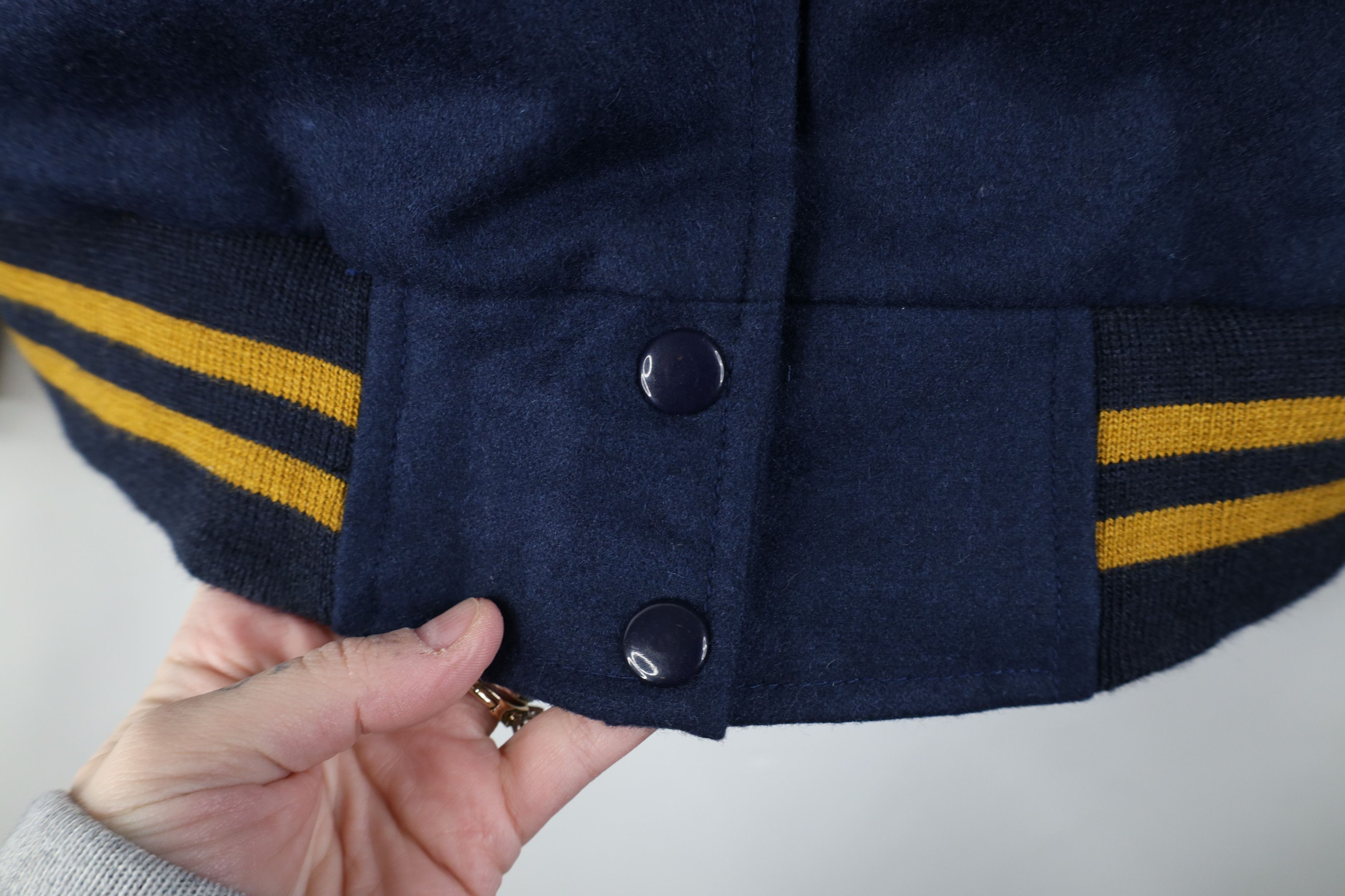 Vintage Vintage 90s Streetwear Wool Leather Varsity Letterman Jacket Size XL / US 12-14 / IT 48-50 - 4 Thumbnail