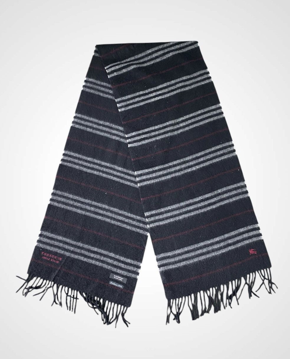Burberry Rare Burberry Black Label Cashmere Scarf Size ONE SIZE - 2 Thumbnail