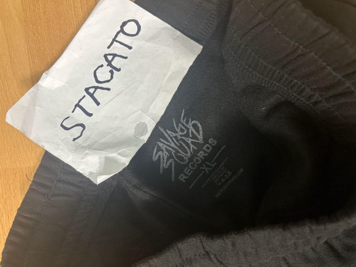 Band Tees × Rap Tees Savage Squad Records Logo Sweatpants Black Size US 36 / EU 52 - 4 Thumbnail