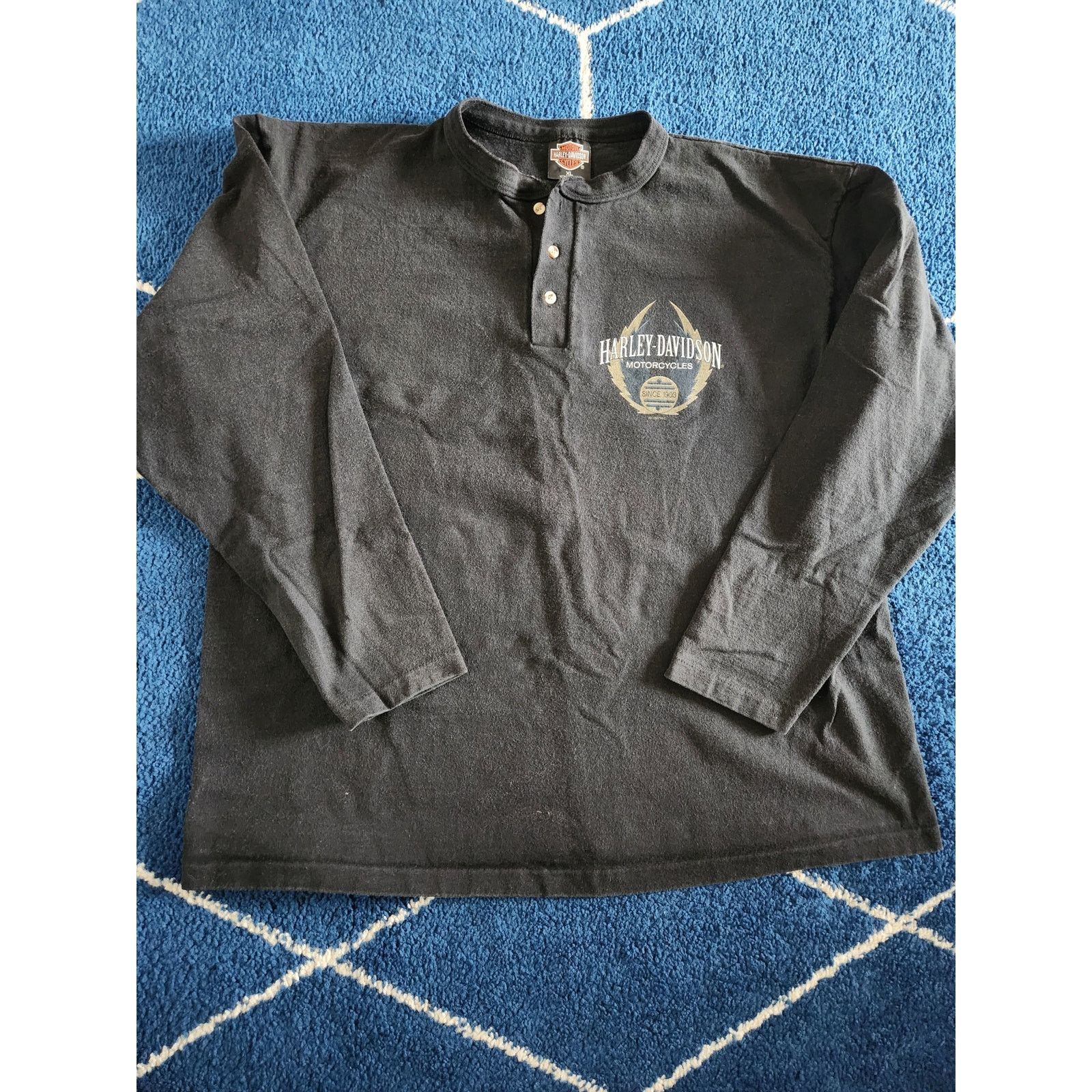 Harley Davidson Vtg1997 Harley-Davidson Grand Canyon Graphic Long Sleeve XL Size US XL / EU 56 / 4 - 2 Thumbnail