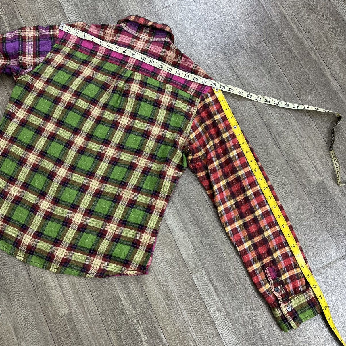 Number (N)ine 2000s Breathmint Patchwork Plaid Western Distressed Shirt Size US M / EU 48-50 / 2 - 14 Thumbnail