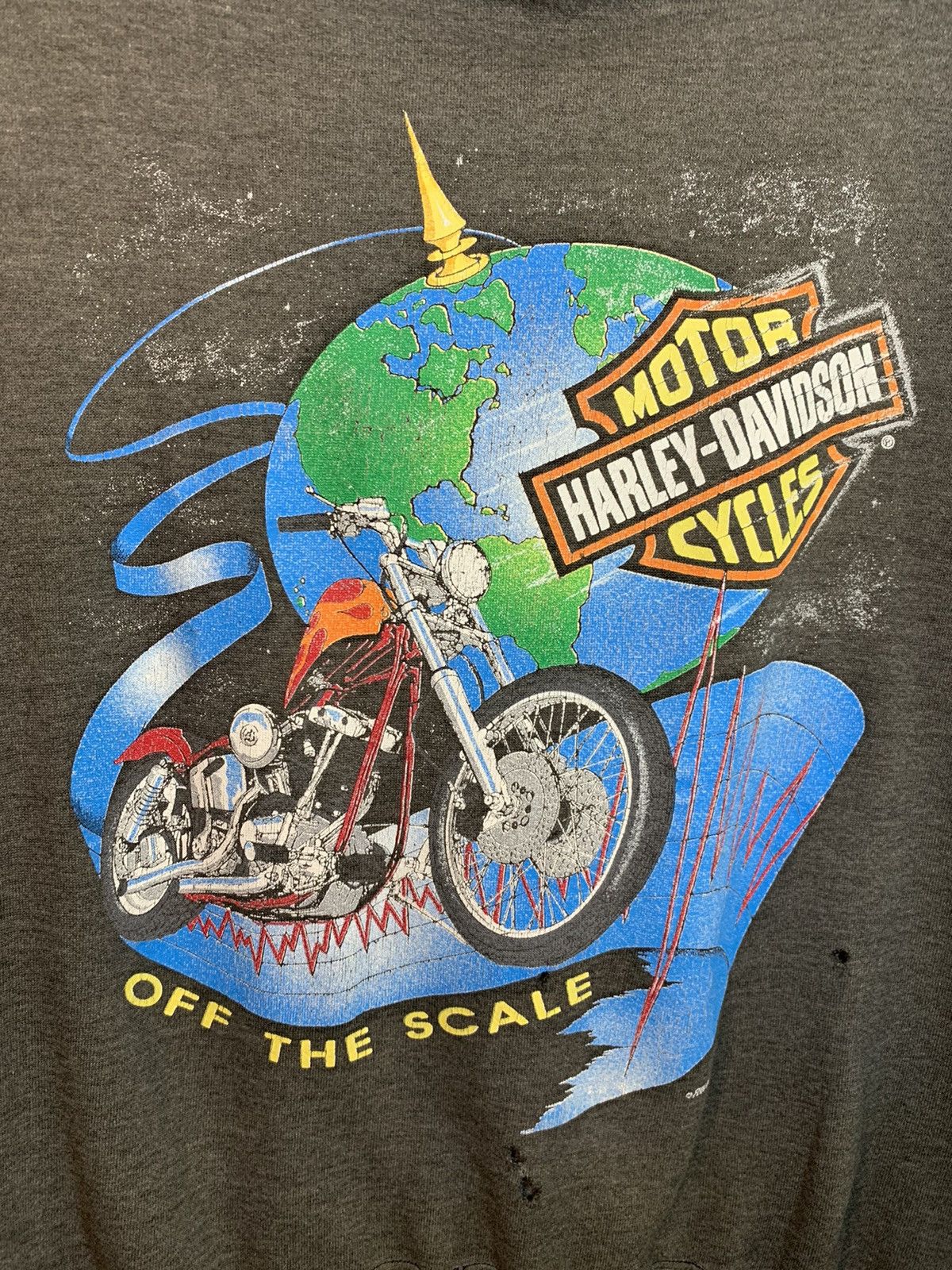 Harley Davidson × Vintage *RARE* Vintage 80s Harley Davidson Off The Scale Sweatshirt Size US L / EU 52-54 / 3 - 4 Thumbnail