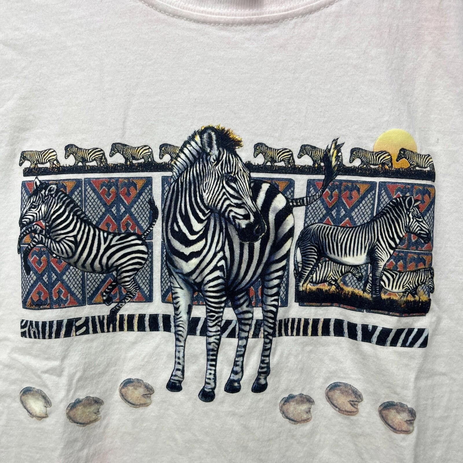 Vintage Vintage Zebra Horse Nature Animal T-Shirt Large Size US L / EU 52-54 / 3 - 7 Thumbnail
