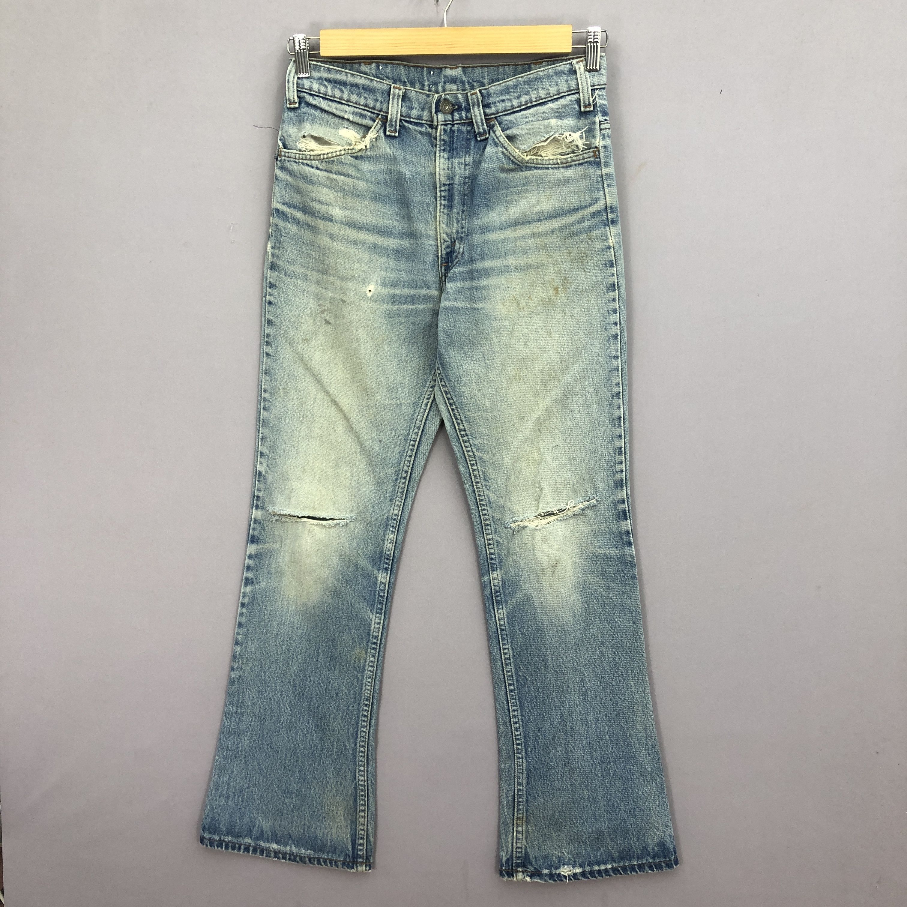 Levi's Vintage Levis Flare Orange Tab Jeans Dirty Levis Faded Denim Size US 30 / EU 46 - 1 Thumbnail
