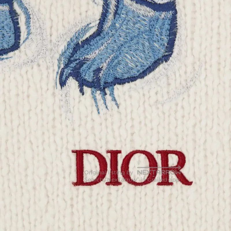 Dior Dior White Cashmere Blend Sweater with Tiger Design . Size US S / EU 44-46 / 1 - 6 Thumbnail
