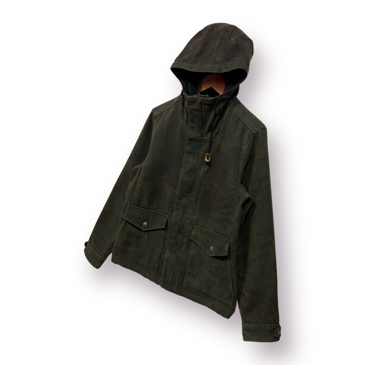 Global Work × Japanese Brand 🔥 VINTAGE GLOBAL WORK CAMO WOOL JACKET - L Size L / US 10 / IT 46 - 2 Thumbnail