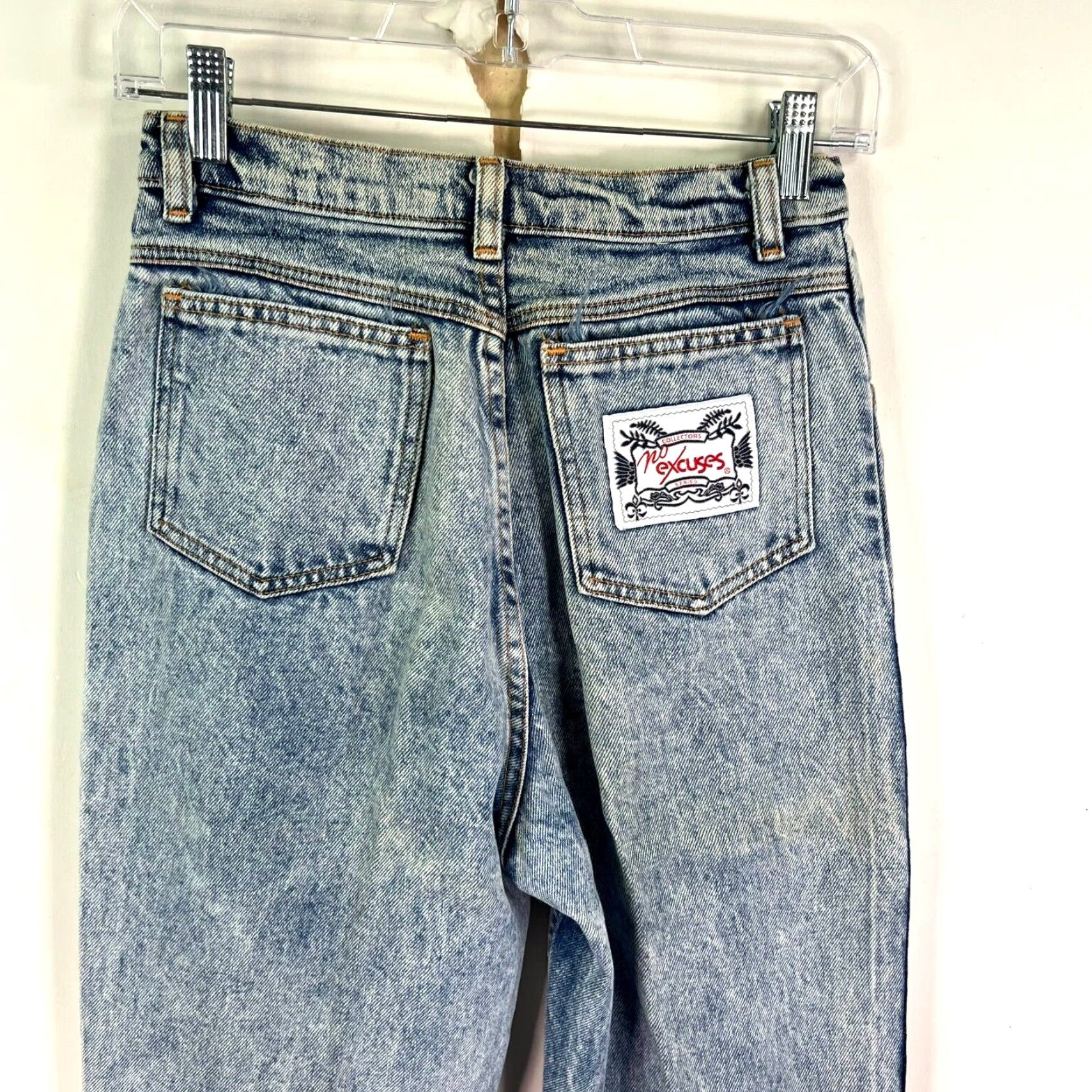 Denime VINTAGE No Excuses Jeans Women's Denim Five-Pocket Acid Wash High Rise Size 26 Blue 29 Inseam Women Size 26" / US 2 / IT 38 - 7 Thumbnail
