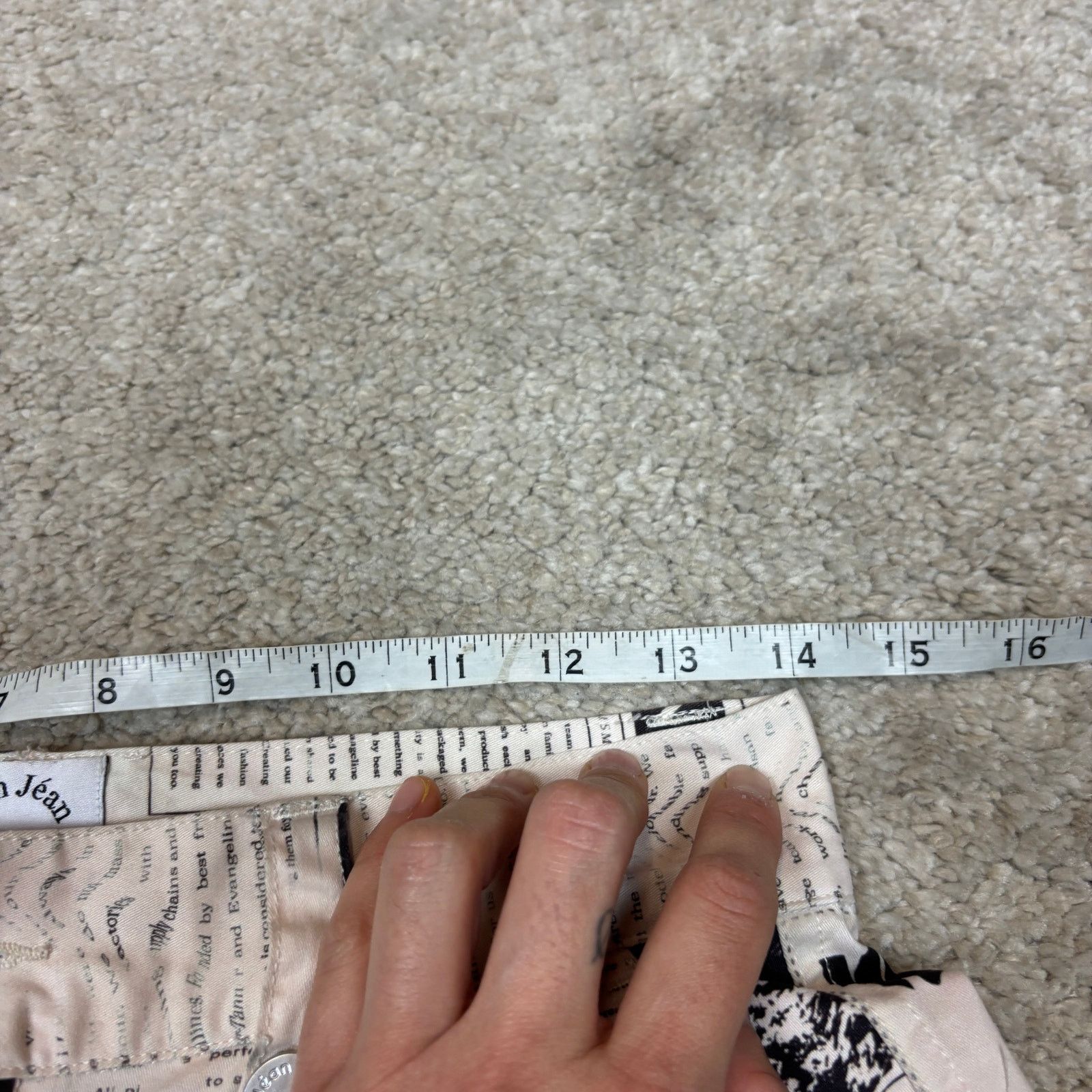 Other With Jean Tommy Newspaper Print Cargo Pants Women's XS Y2K Size 28" / US 6 / IT 42 - 6 Thumbnail