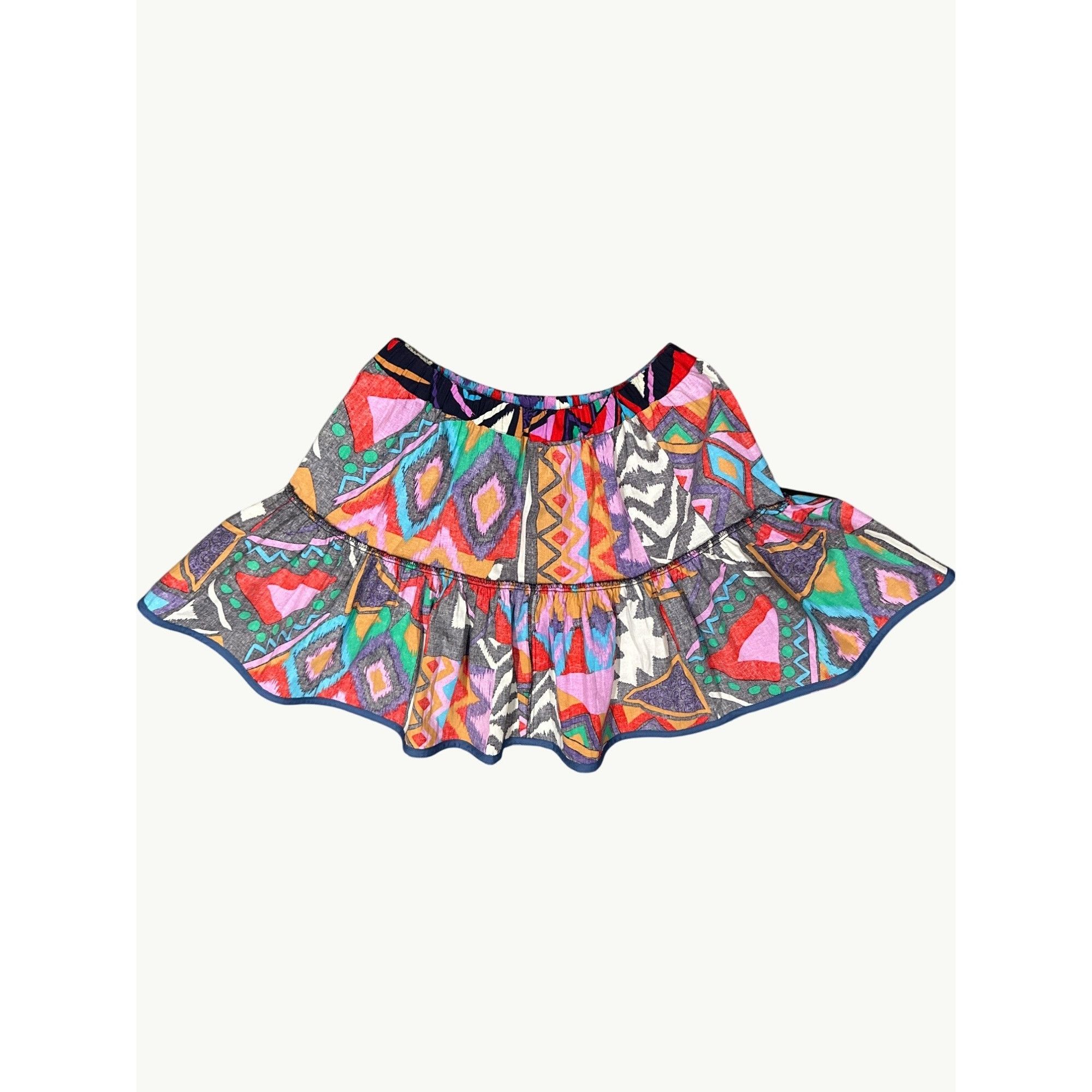 Other CCC Vintage JoJo For Your Bobo Cotton Skirt Bold Geometric A Size 32" / US 10 / IT 46 - 6 Thumbnail