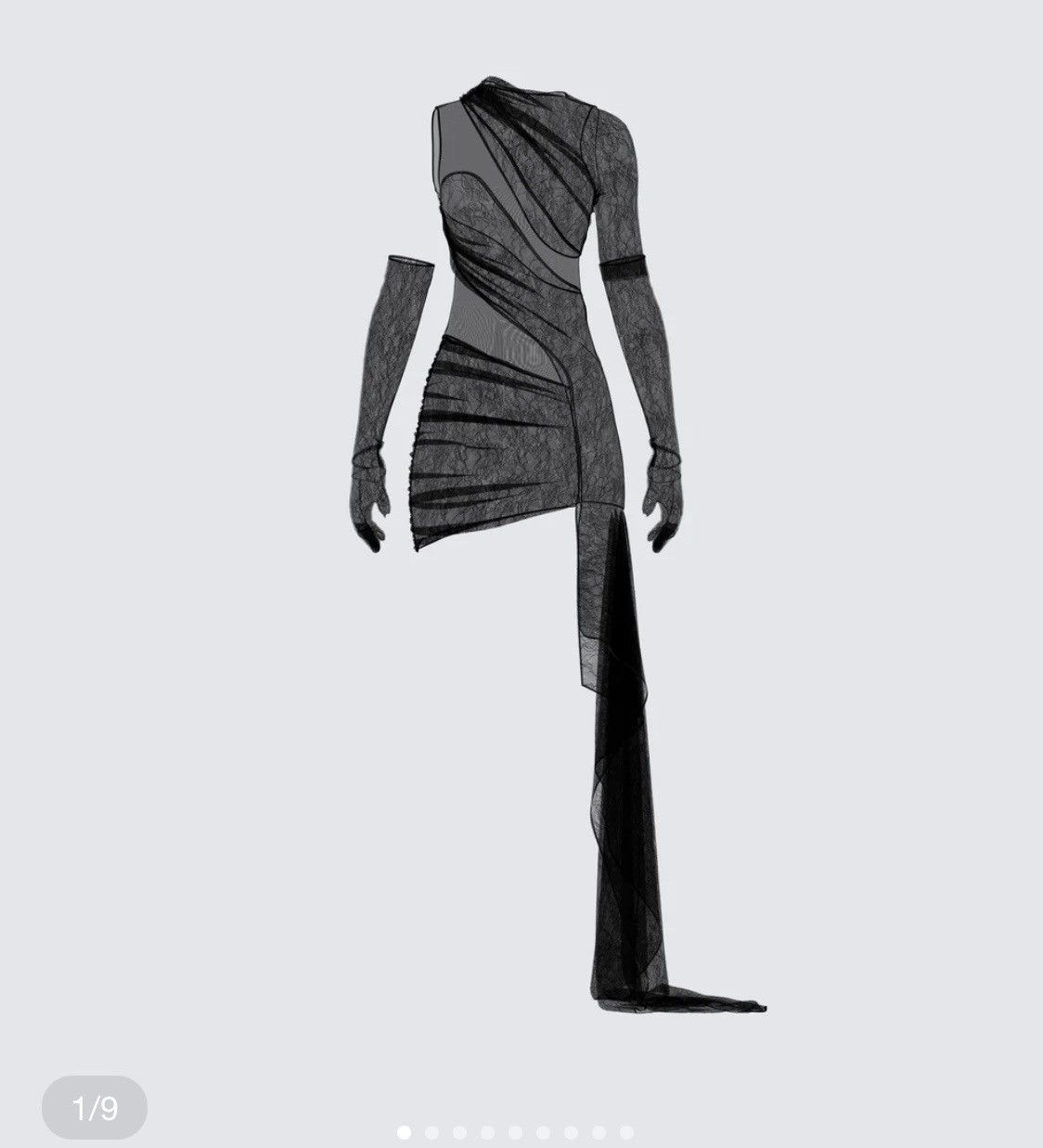 Other Serena Black mini dress with gloves Size M / US 6-8 / IT 42-44 - 4 Thumbnail