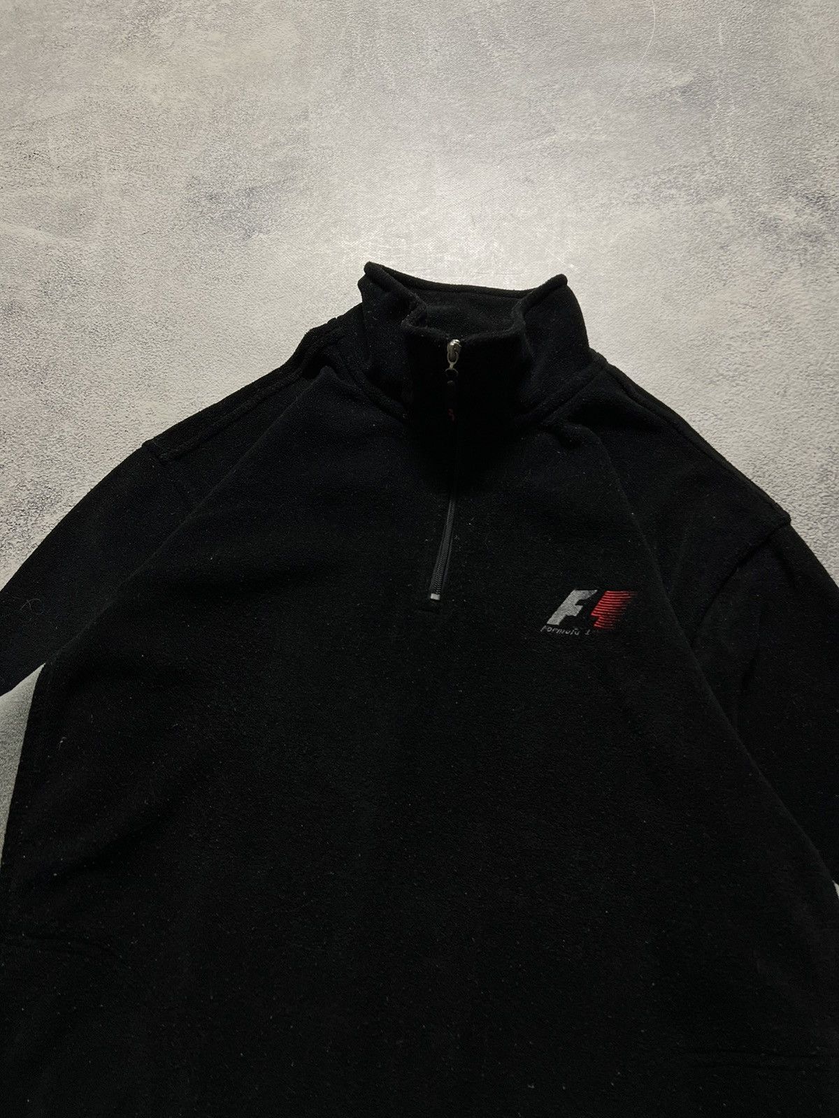 Vintage Vintage Y2k Formula 1 🖤 Fleece 1/4 Zip Sweatshirt Jacket 00s Size US XL / EU 56 / 4 - 3 Thumbnail