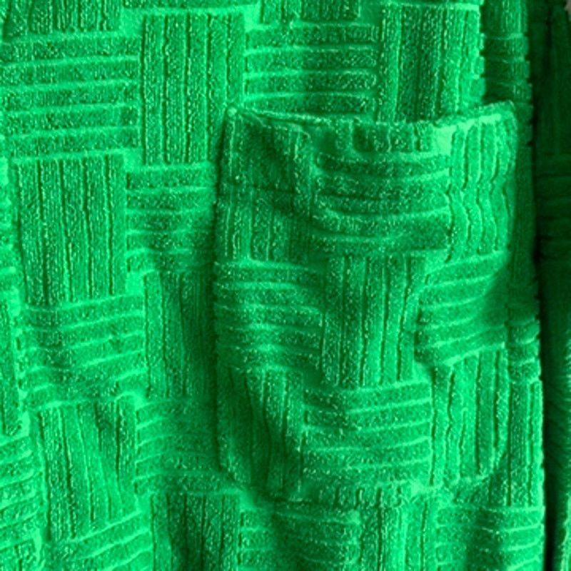 Bottega Veneta $750 Grass Green Intreccio Pattern Cotton Bathrobe Size ONE SIZE - 5 Thumbnail