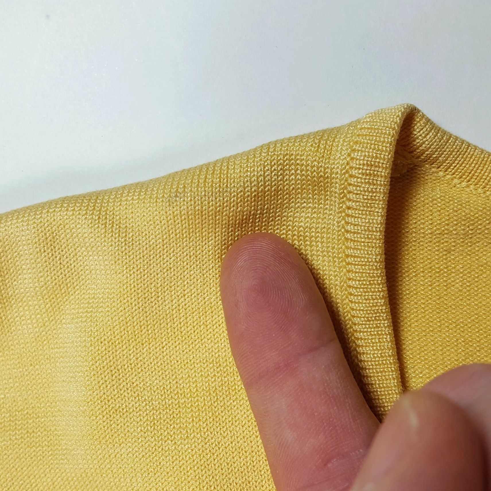 Vintage Jamie Sadock Yellow Silk Knit Women's Medium Short Sleeve Golf Outdoor Shirt Top Size M / US 6-8 / IT 42-44 - 4 Thumbnail