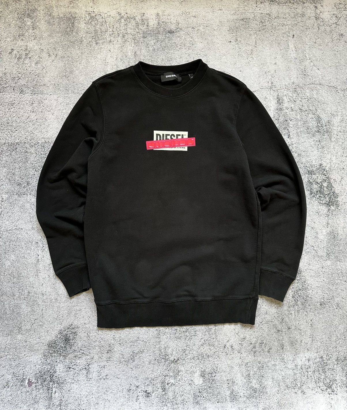 Diesel Vintage Diesel Sweatshirt Box Logo Rubber Y2K Size US M / EU 48-50 / 2 - 2 Thumbnail