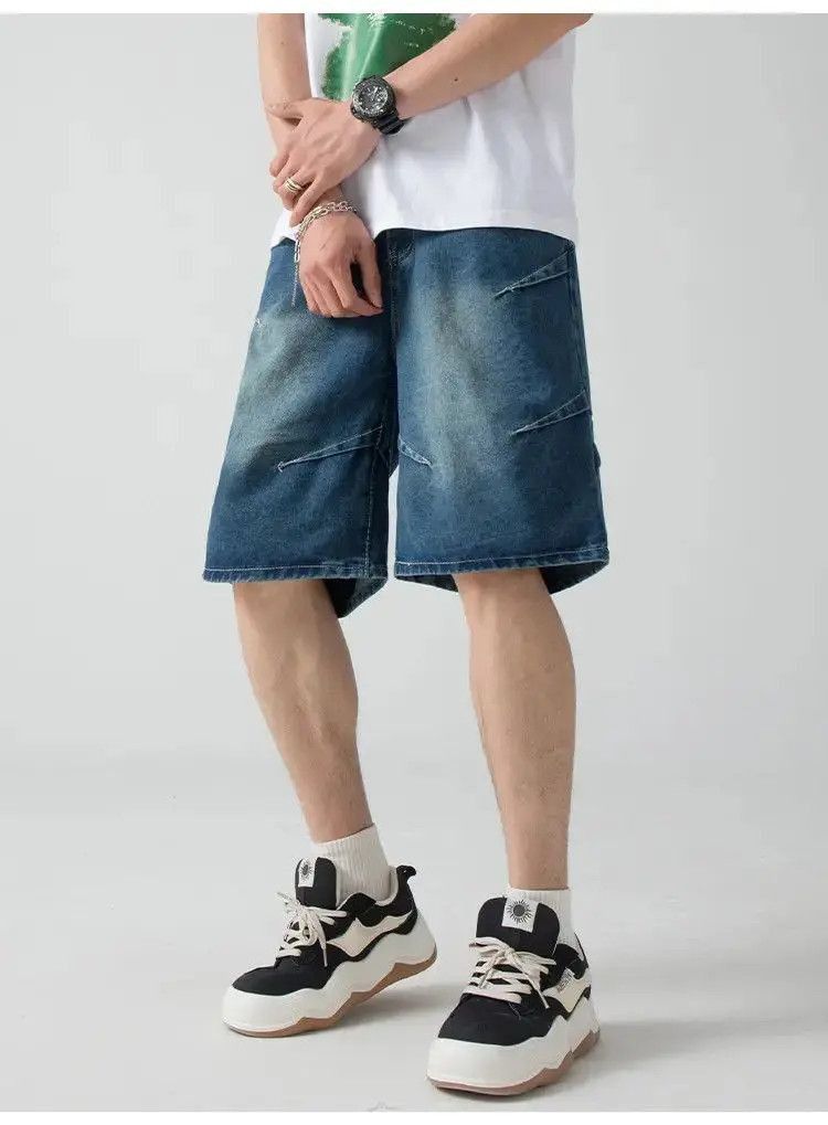 Japanese Brand Loose washed gradient denim shorts Size US 30 / EU 46 - 2 Thumbnail