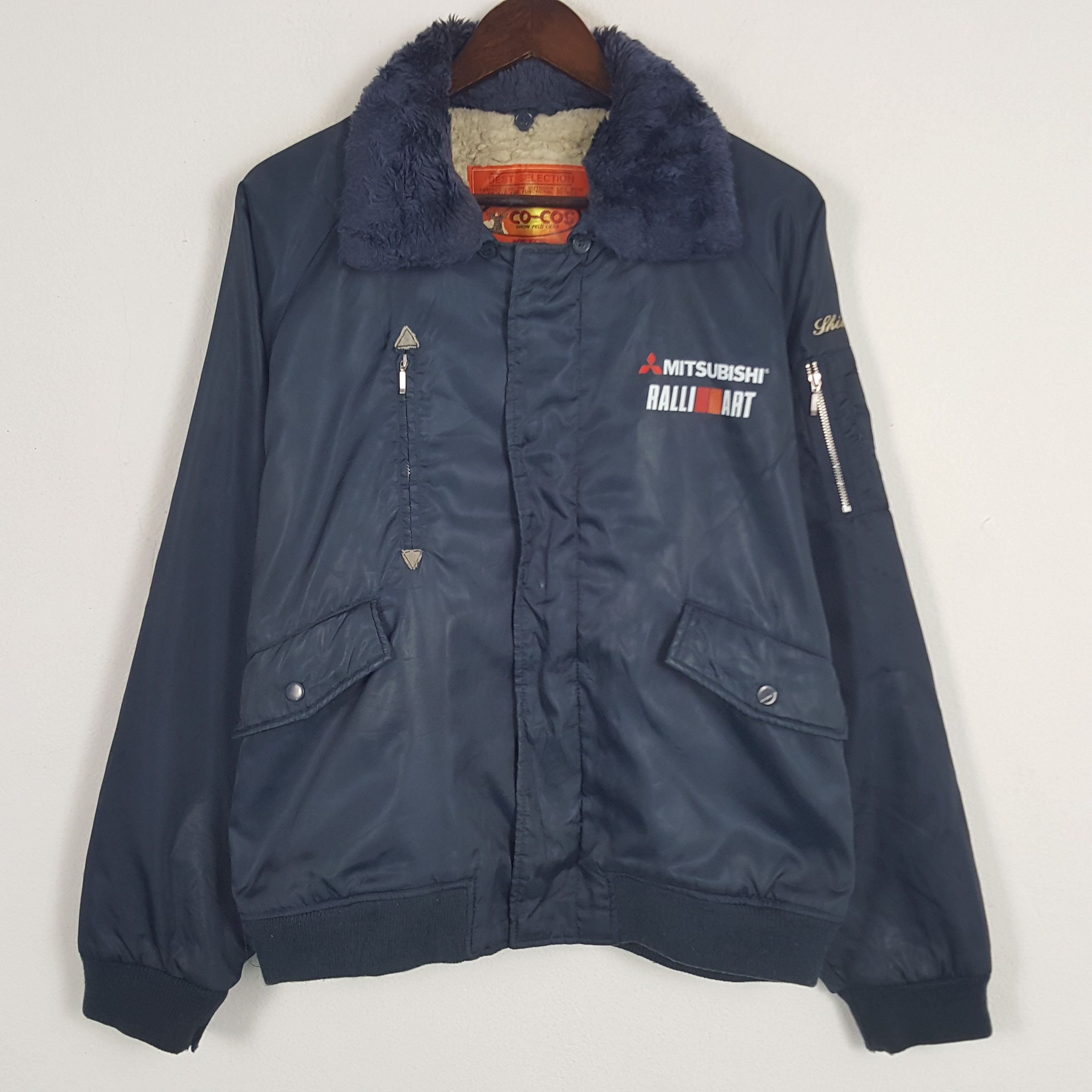 Japanese Brand × Vintage Vintage Mitsubishi Ralli Art Racing Worker Winter Jacket Size US L / EU 52-54 / 3 - 3 Thumbnail