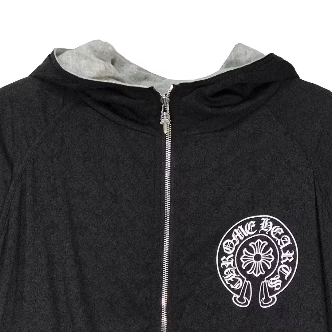 Chrome Hearts Chrome Hearts Tonal Monogram Horseshoe Logo Zip Up Hoodie Size US L / EU 52-54 / 3 - 5 Thumbnail