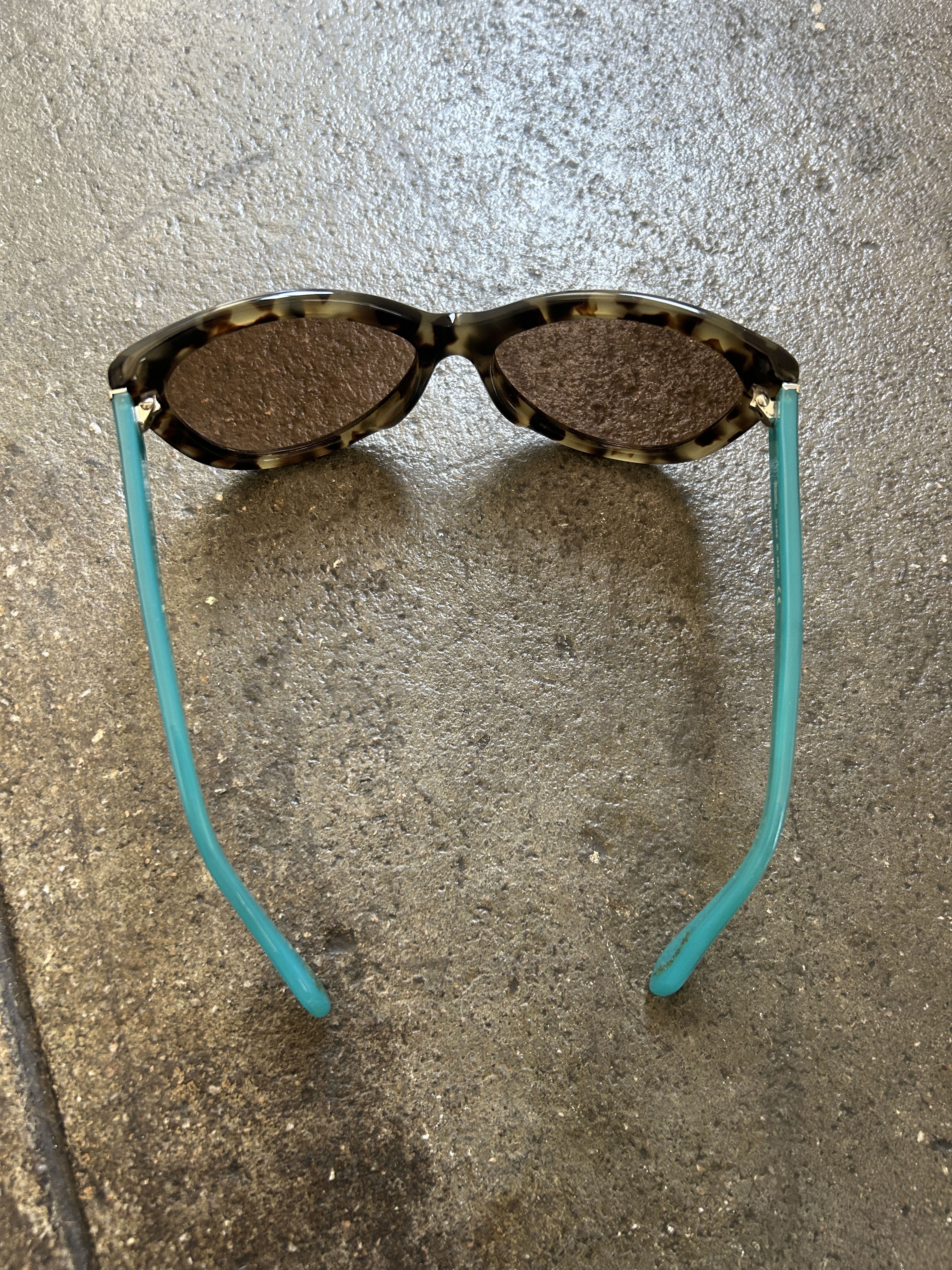 Cat Eye Anglomania Teal and Tortoise Sunglasses