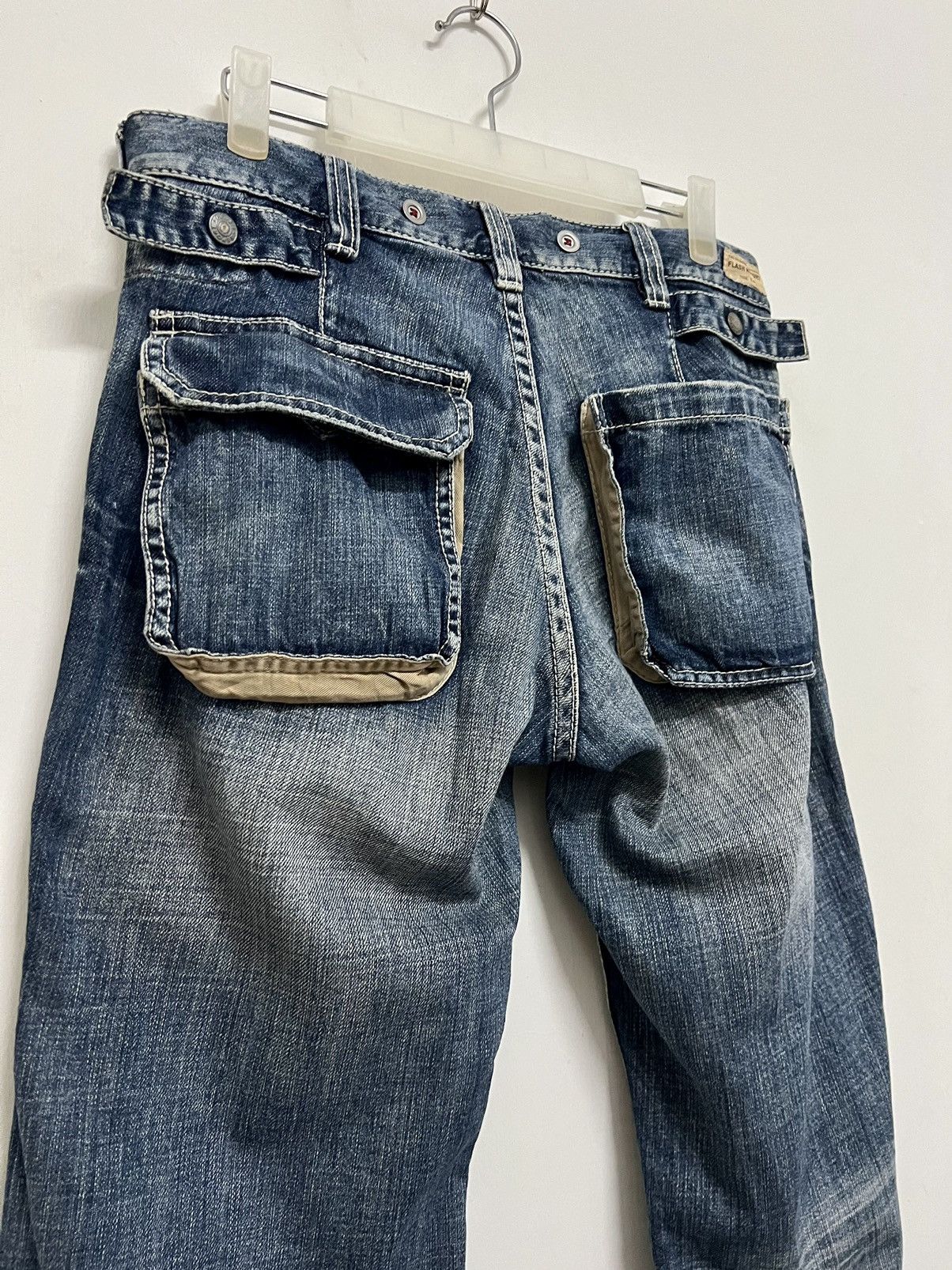 Japanese Brand FLASH REPORT JAPAN MUDWASH SMOKE FLARE JEANS Size US 33 - 13 Thumbnail