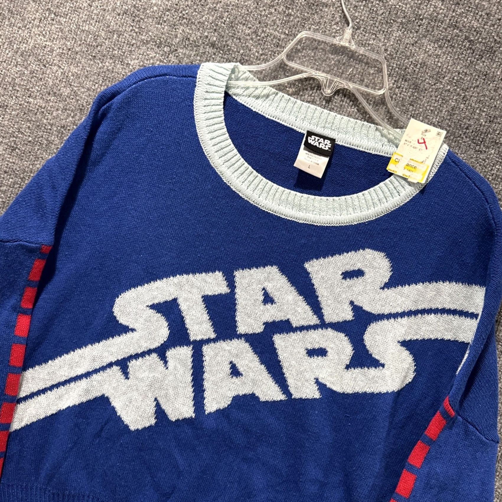 Star Wars Vintage Style Star Wars Sweater Size L Blue Knit Pullover Crewneck BNWT Women’s Size L / US 10 / IT 46 - 2 Thumbnail