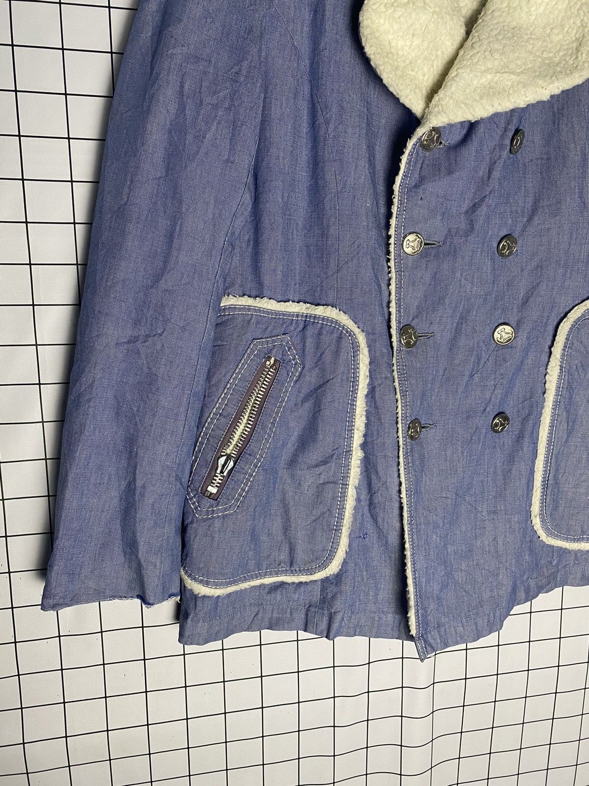 Vintage Vintage 70s Sherpa Lined Denim Ranch Coat Size US M / EU 48-50 / 2 - 5 Thumbnail
