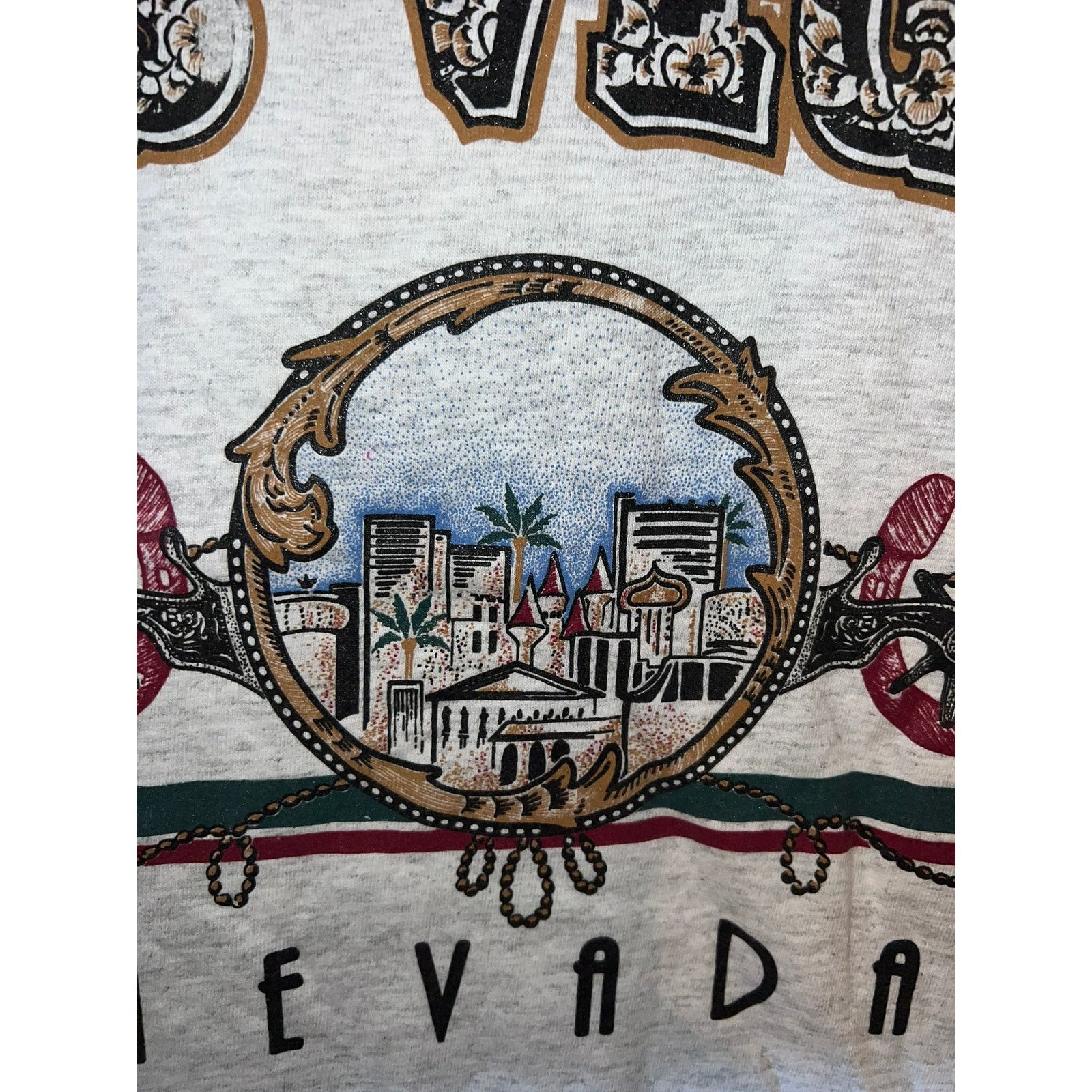 Signal Sport Vintage Las Vegas Gray Shirt Nevada Tee VTG 90s Stained L Size US L / EU 52-54 / 3 - 5 Thumbnail