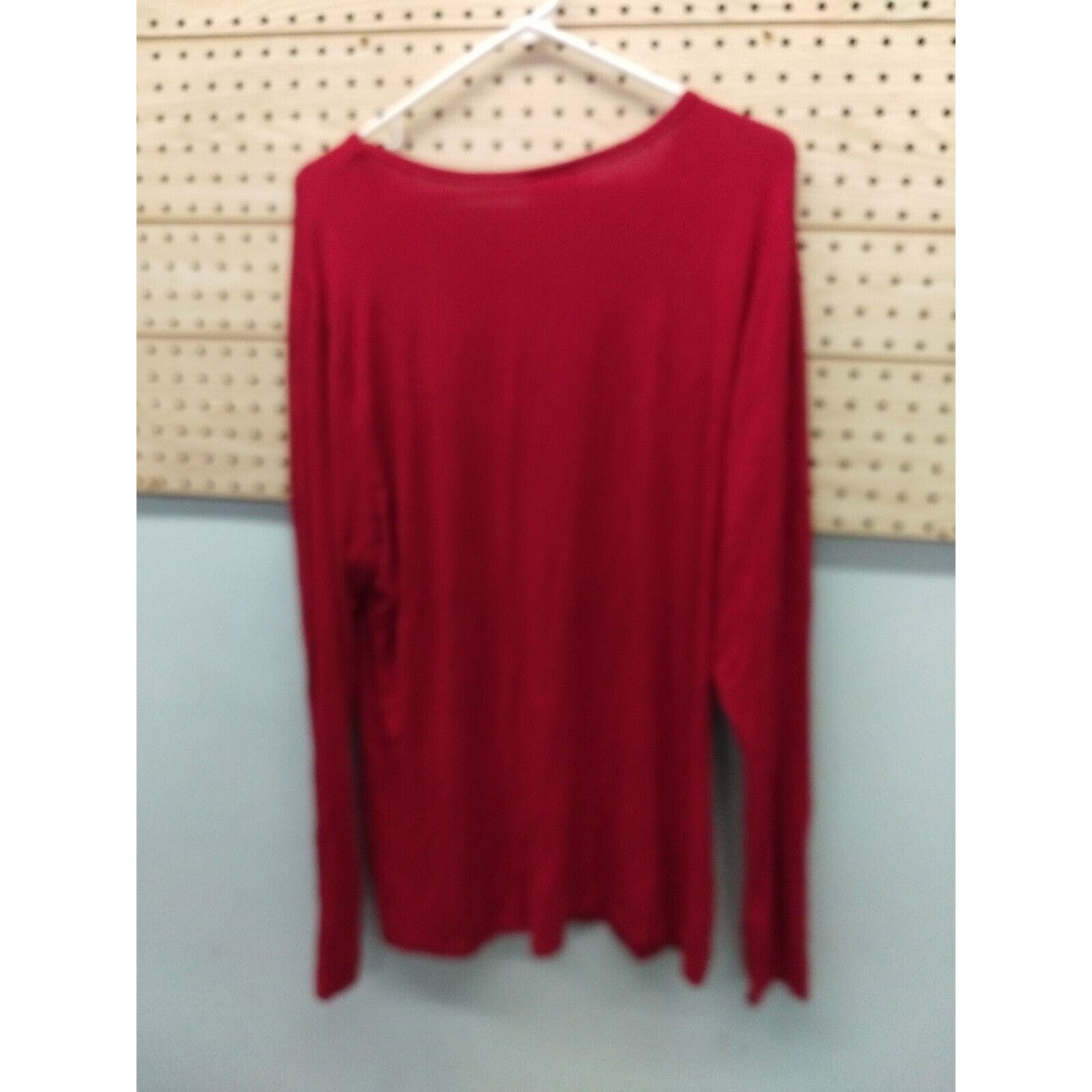 Cherokee Cherokee Women Scrubs Workwear Long Sleeve Top Red Size 2XL Size XXL / US 16-18 / IT 52-54 - 3 Thumbnail