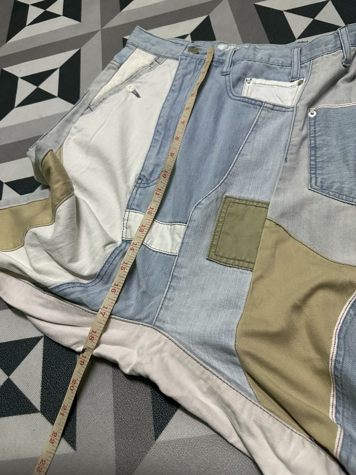 Ne-Net Ne-net Issey Miyake patchwork denim harem pants Size US 28 / EU 44 - 20 Thumbnail